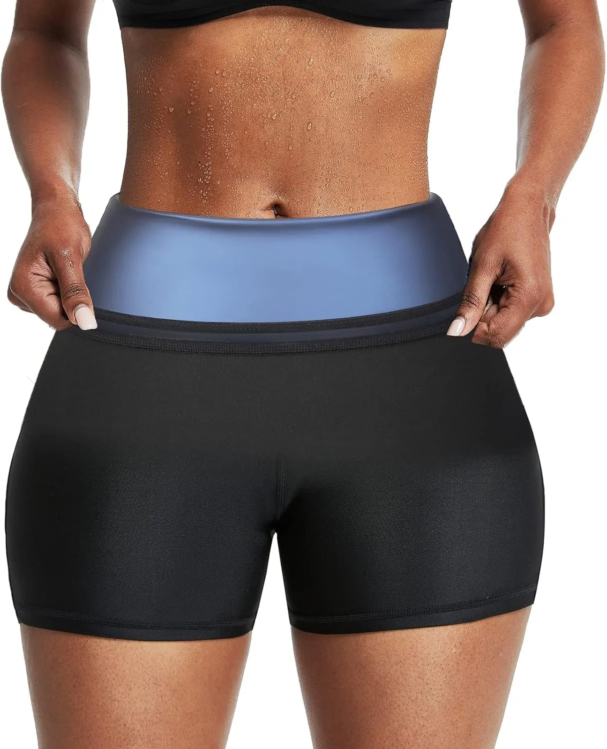 Sauna Sweat Shorts Thermos Pants Compression Workout Gym Exercise Waist Trainer Body Shaper Thighs Tummy Control