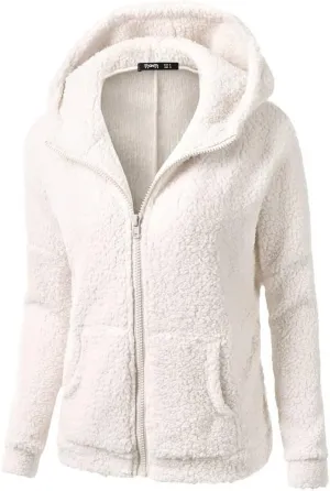 Sherpa Jacket Women 2024 Plus Size Fuzzy Fleece Fall Winter Coats Comfy Warm Zip Up Hoodies Cute Outwear with Pockets