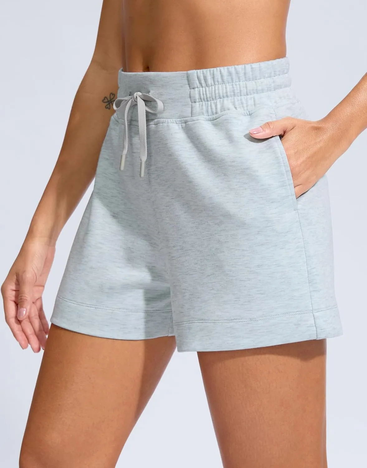 Soothfeel Women's Sweat Shorts High Waisted Drawstring 3" Athletic Workout Gym Summer Comfy Soft Lounge Casual Shorts