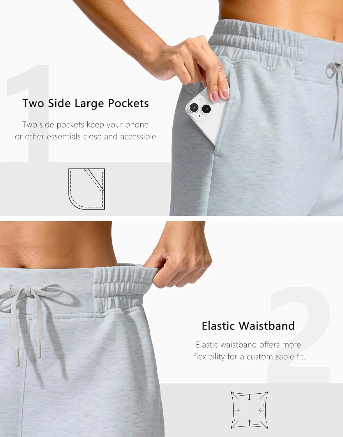 Soothfeel Women's Sweat Shorts High Waisted Drawstring 3" Athletic Workout Gym Summer Comfy Soft Lounge Casual Shorts