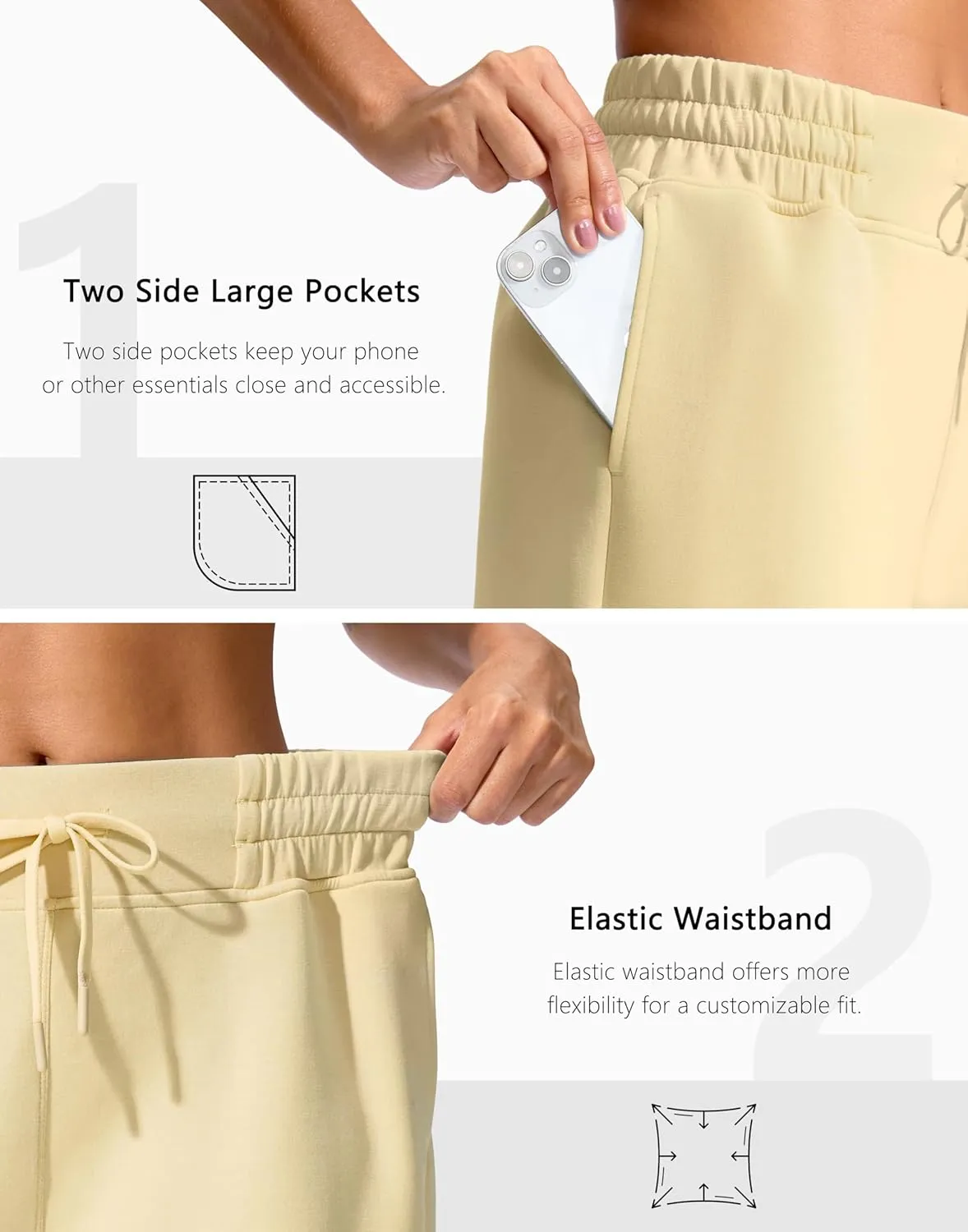 Soothfeel Women's Sweat Shorts High Waisted Drawstring 3" Athletic Workout Gym Summer Comfy Soft Lounge Casual Shorts
