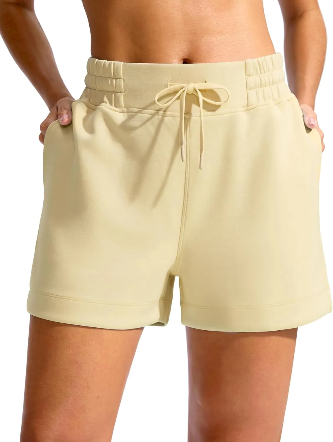 Soothfeel Women's Sweat Shorts High Waisted Drawstring 3" Athletic Workout Gym Summer Comfy Soft Lounge Casual Shorts