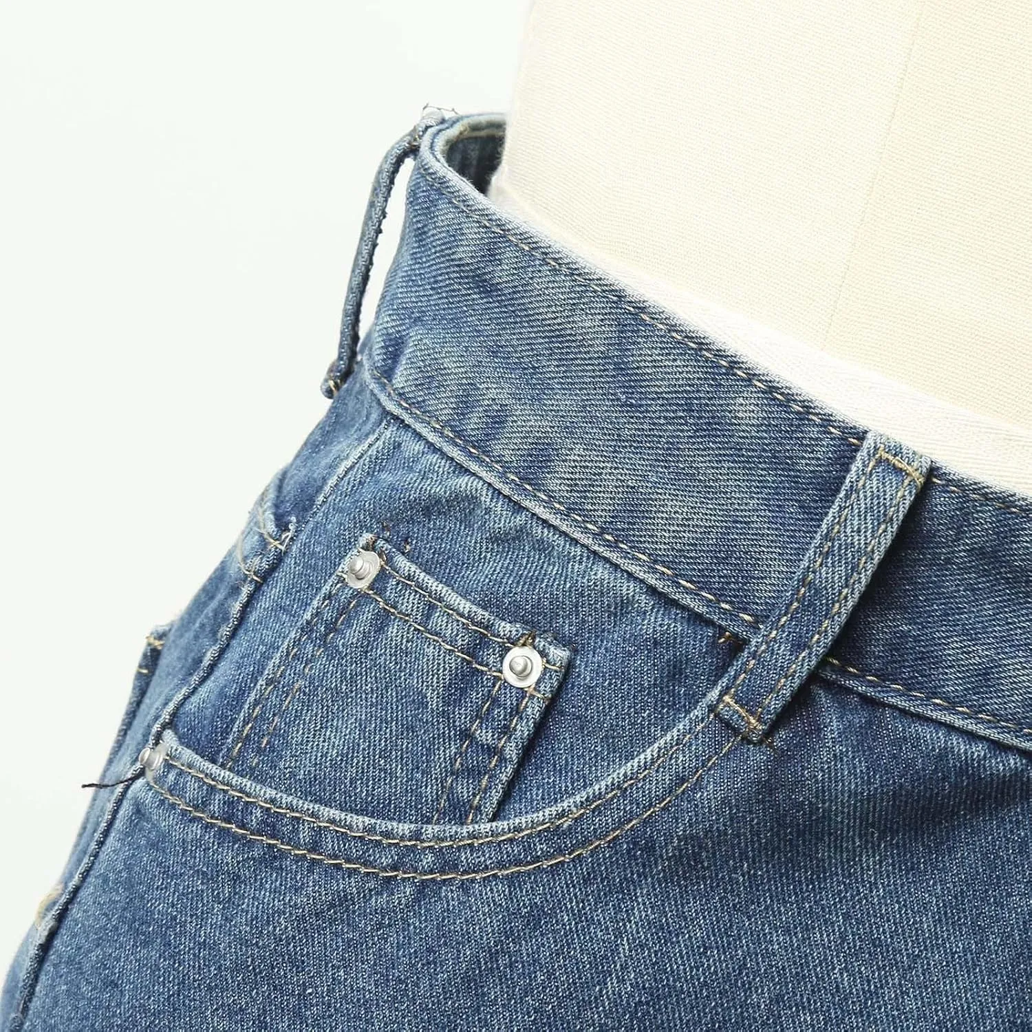 Straight Leg Jeans for Women High Waisted Frayed Baggy Pants Raw Hem Loose Floor Length Wide Leg Boyfriends Jeans