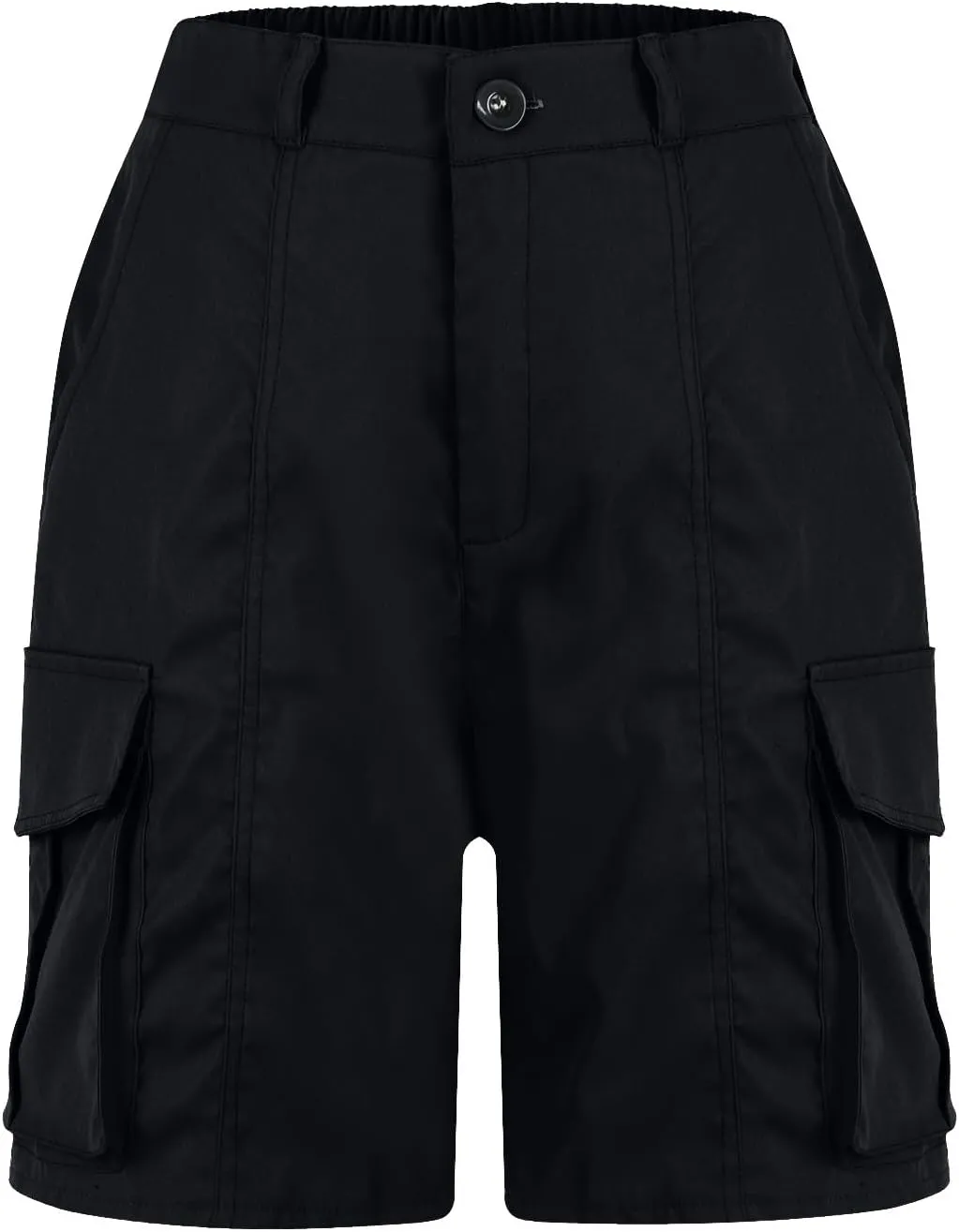 Summer Bermuda Cargo Shorts Women Knee Length Hiking Shorts 6 Pockets Casual High Waisted Camping Travel Shorts 2024