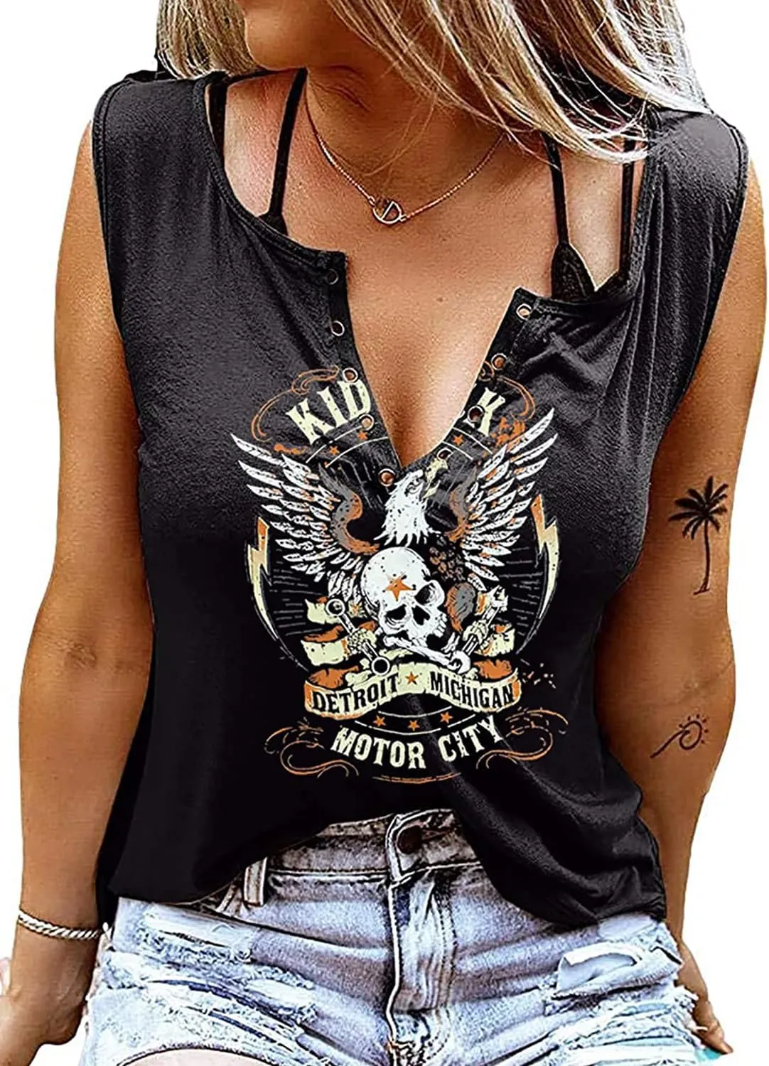 Tank Tops for Women 2025 Country Concert Outfits for Women Cute Summer Sleeveless Tops Graphic Tees T Shirts