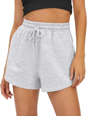 Trendy Queen Womens Sweat Shorts Casual Summer Comfy Lounge Athletic Clothes Elastic Cotton Running