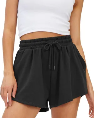 Trendy Queen Womens Sweat Shorts Casual Summer Comfy Lounge Athletic Clothes Elastic Cotton Running