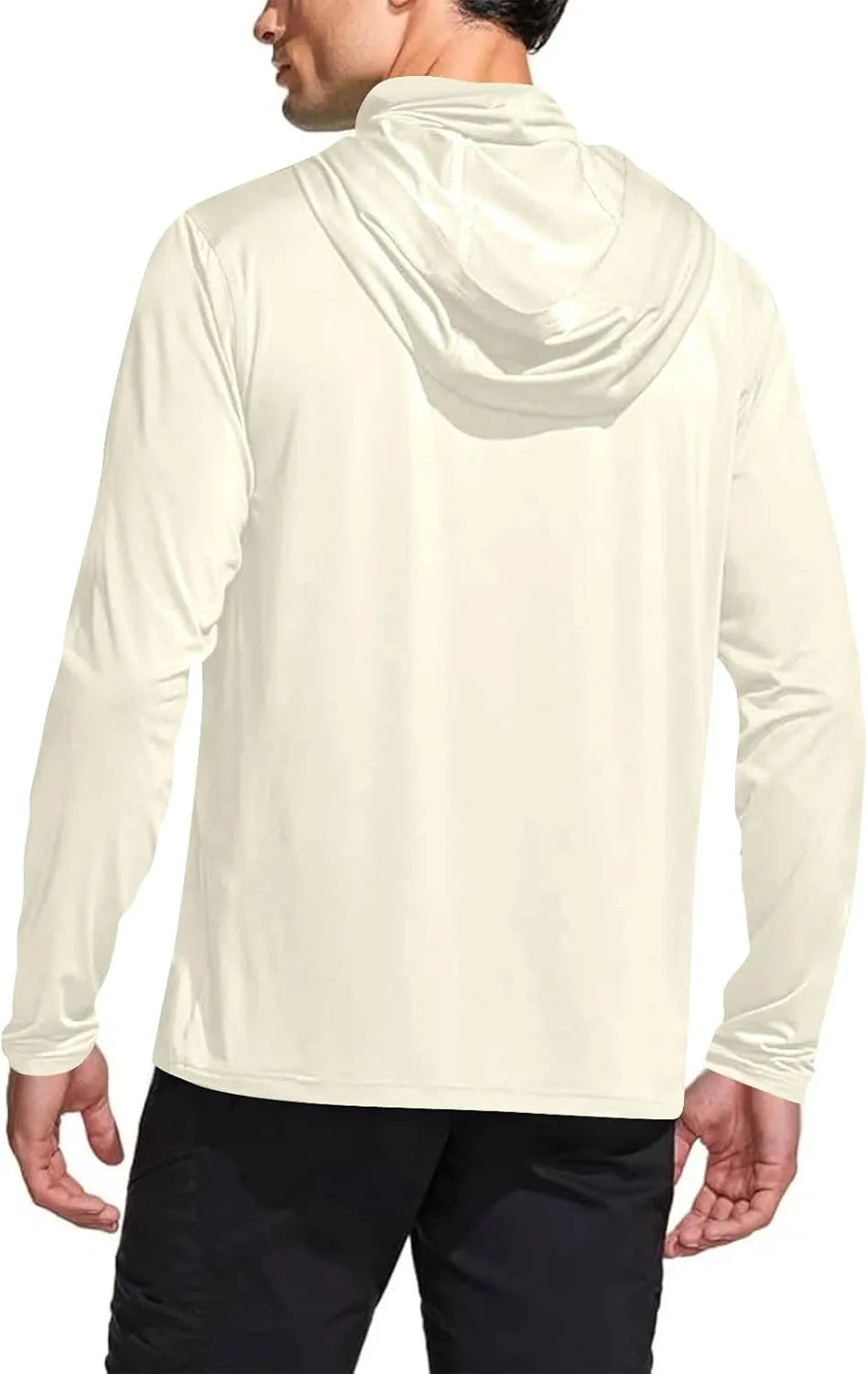 UPF 50  Shirts for Men Long Sleeve UV Sun Protection Rash Guard Fishing Shirts Lightweight Sun Hoodies with Face Mask