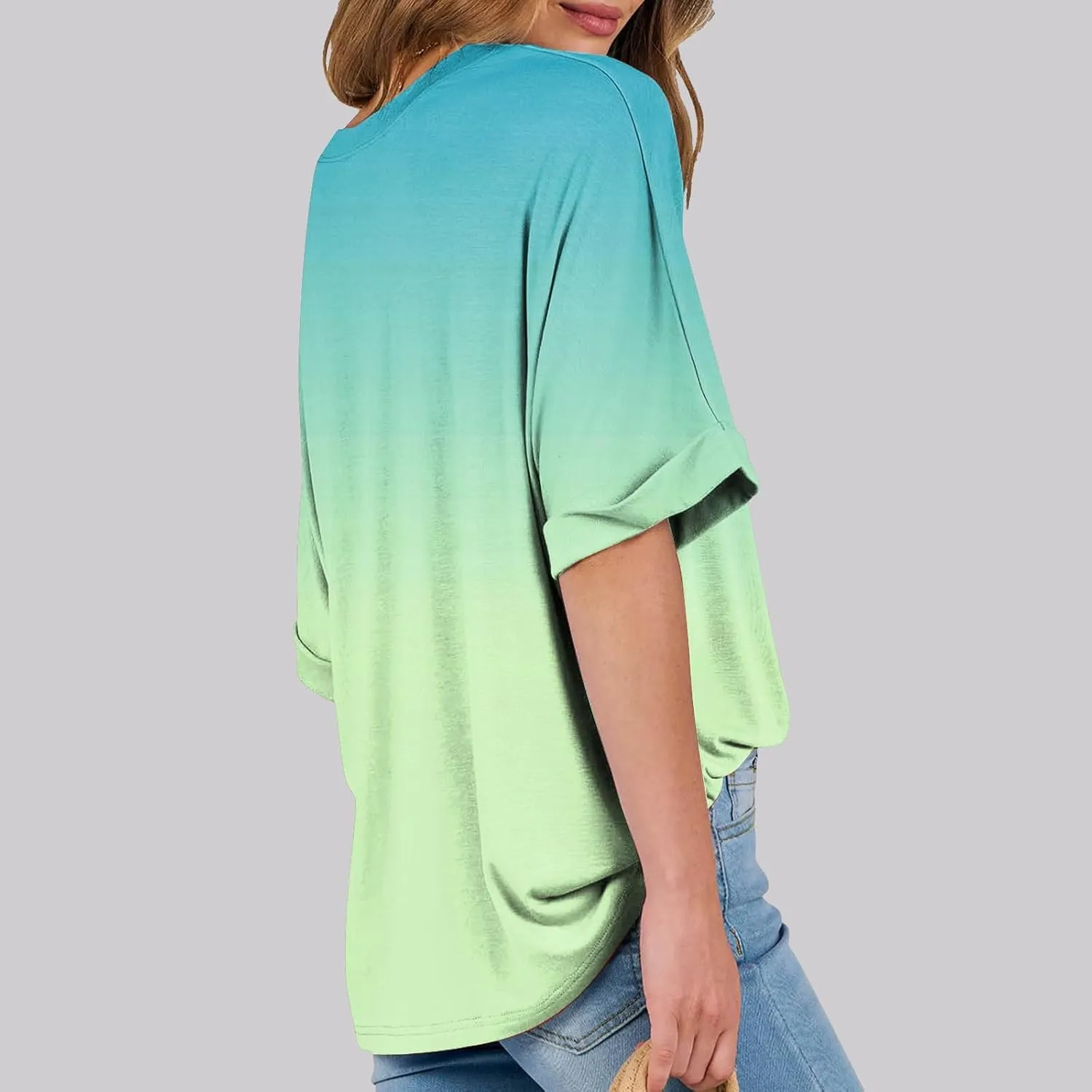 UQRZAU Shirts for Women, Striped Plus Size Birthday Outfits Crew Neck T Clothes Womens Summer Western Shirt, S, 5XL