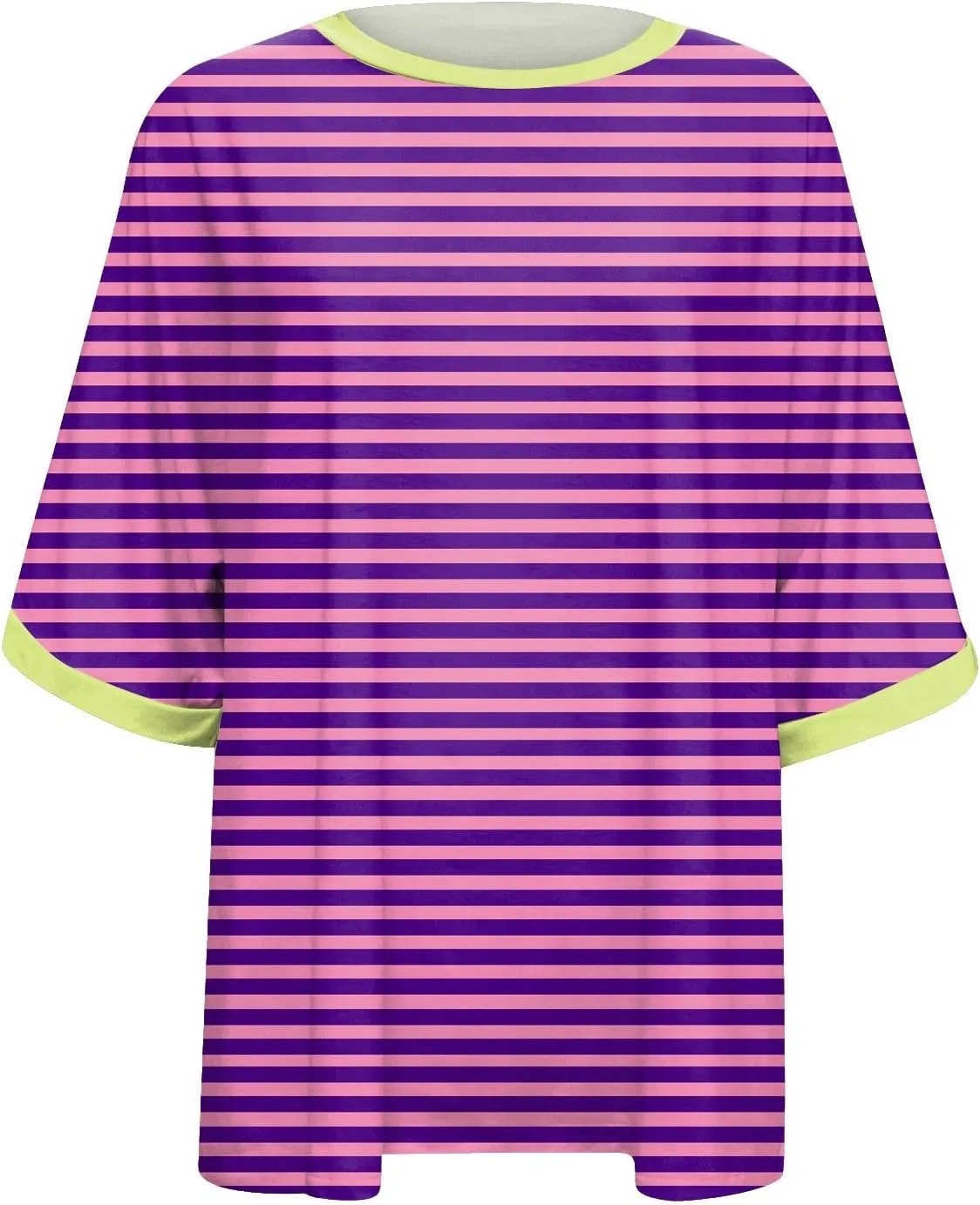 UQRZAU Shirts for Women, Striped Plus Size Birthday Outfits Crew Neck T Clothes Womens Summer Western Shirt, S, 5XL