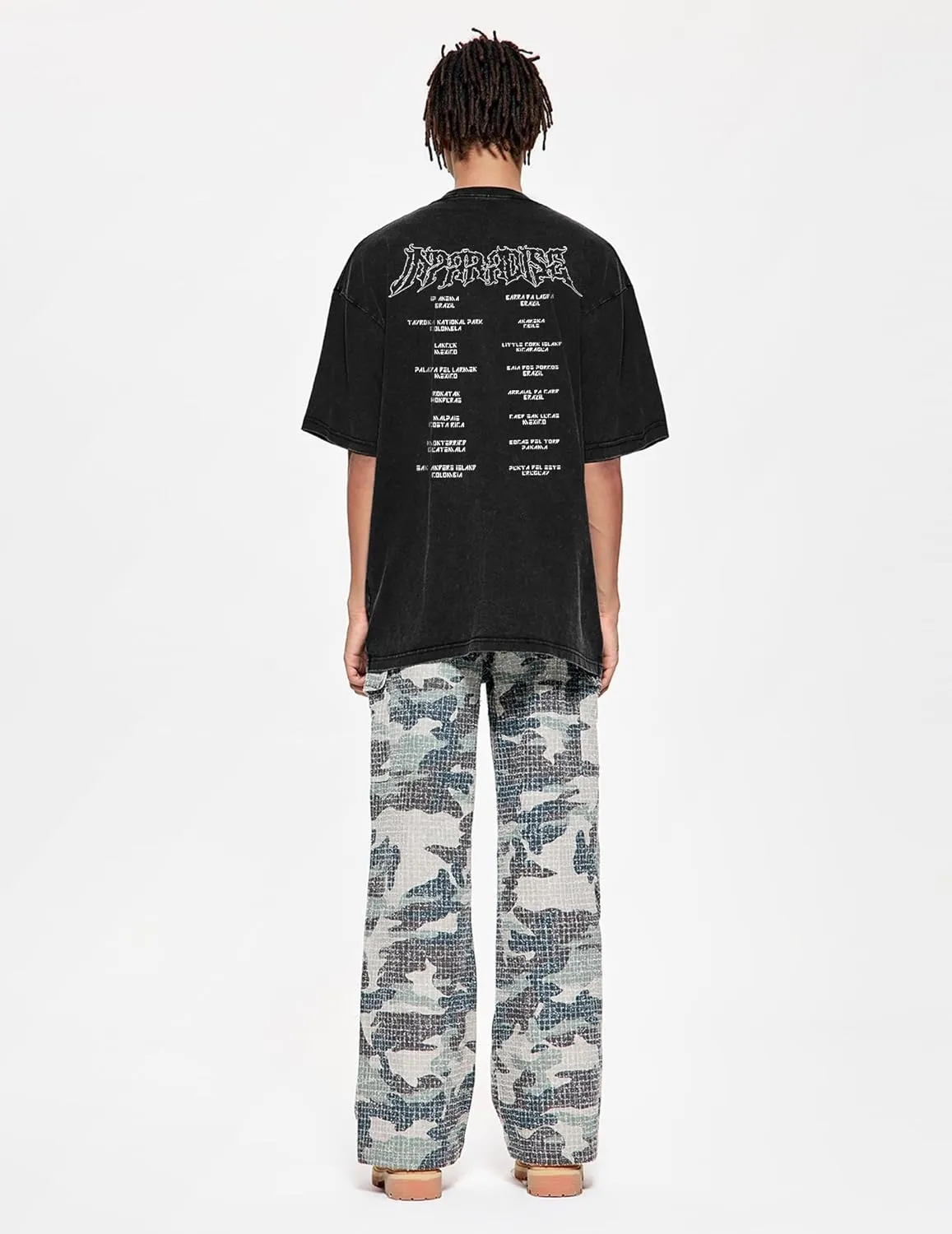 Vamtac Mens T-Shirts Sunset Graffiti Print Tee Oversized Acid Wash Tshirt Vintage Graphic Tees Y2K Summer Tops Unisex