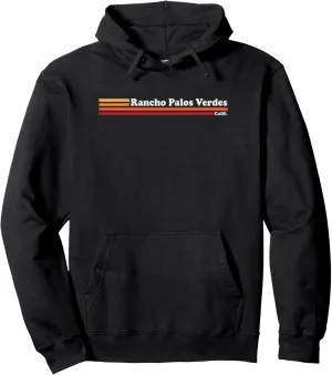 Vintage 1980s Graphic Style Rancho Palos Verdes California Pullover Hoodie