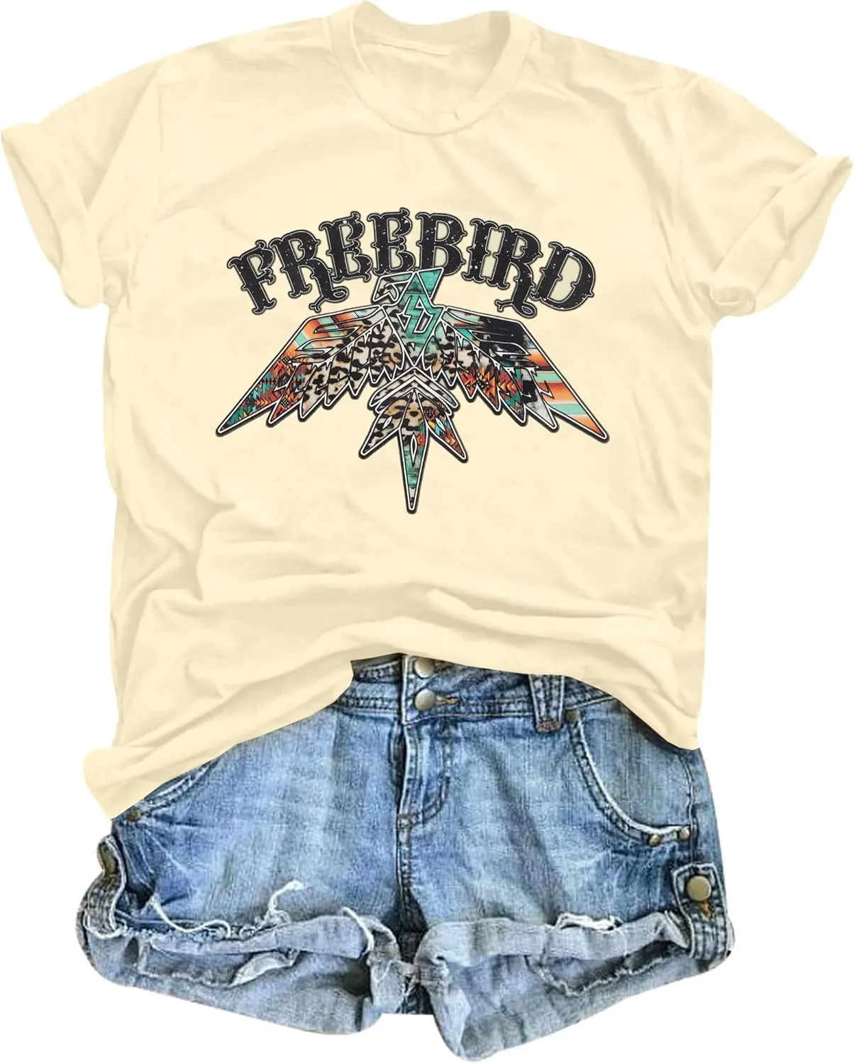 Vintage Rock Band T-Shirts Women: Retro Eagle Graphic Shirts Rock Concert Tee Music Lover Casual Short Sleeve Tops