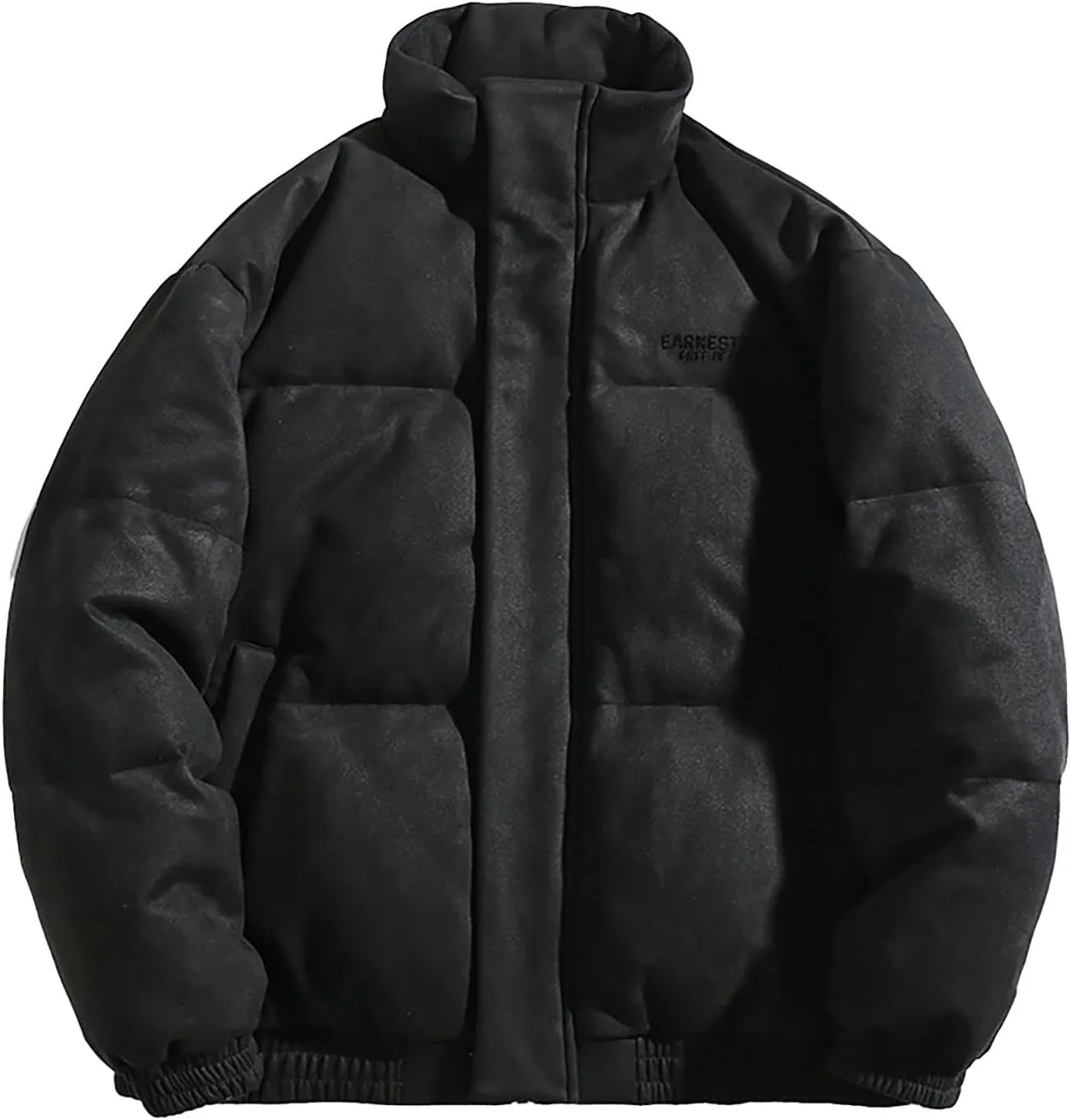 Winter Jacket for Men Warm Puffer Down Jackets Insulated Padded Bubble Coat Stand Collar Thick Fleece Bomber Jacket
