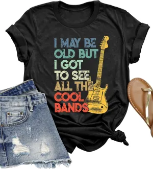 Women Vintage Graphic Tees for Women Rock Band T Shirt Casula Country Concert Outfits Short Sleeve Vintage Band Shirts