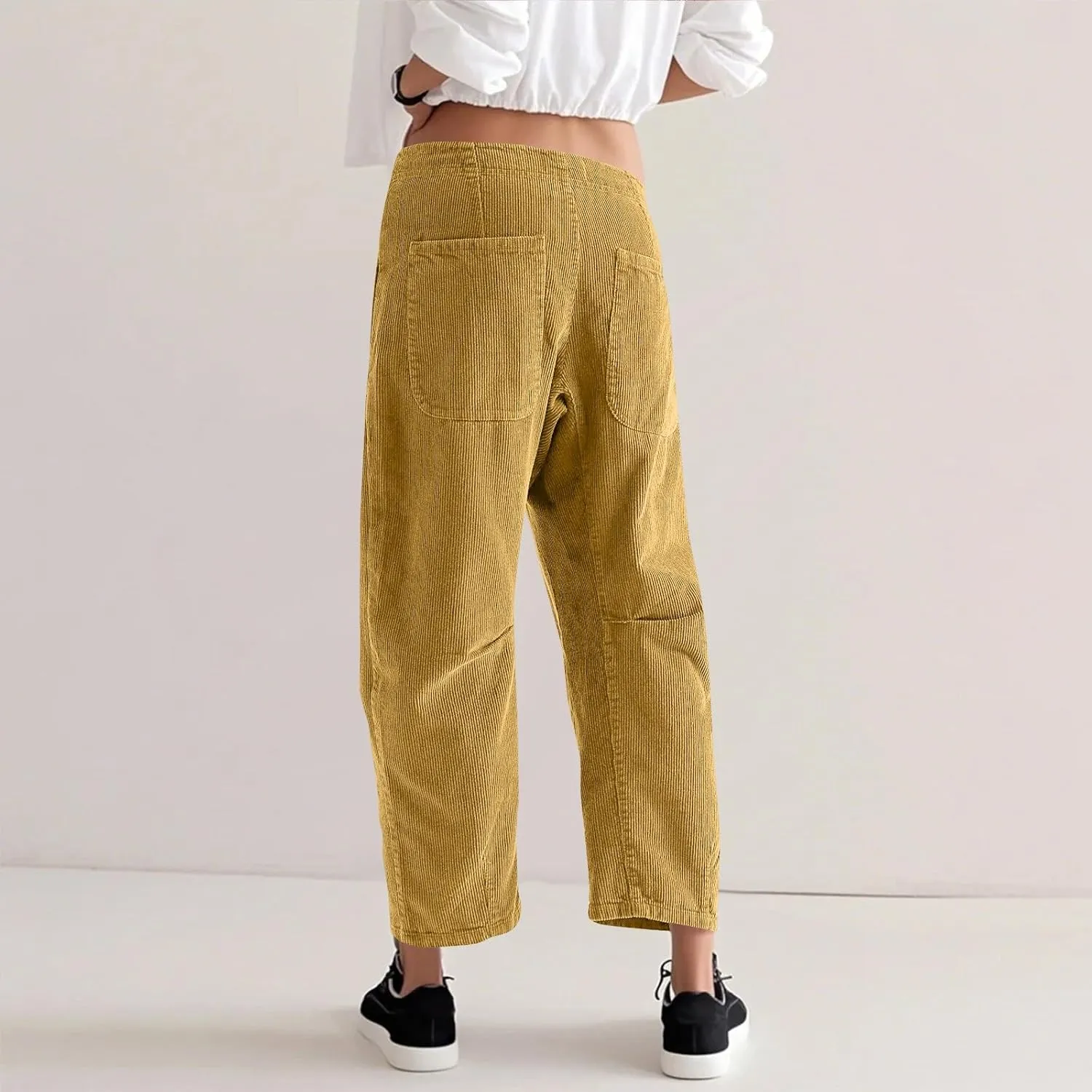 Womens Cargo Pants Button Travel Gym Y2K Straight Leg High Waisted Hiking Pants Baggy Trendy Multiple Pocket Trousers