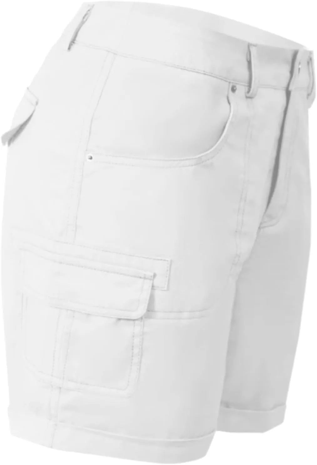 Womens Cargo Shorts Casual 2025 Summer Elastic Solid Shorts Y2K Shorts Slim Fit High Waisted Trendy Streetwear with Pockets