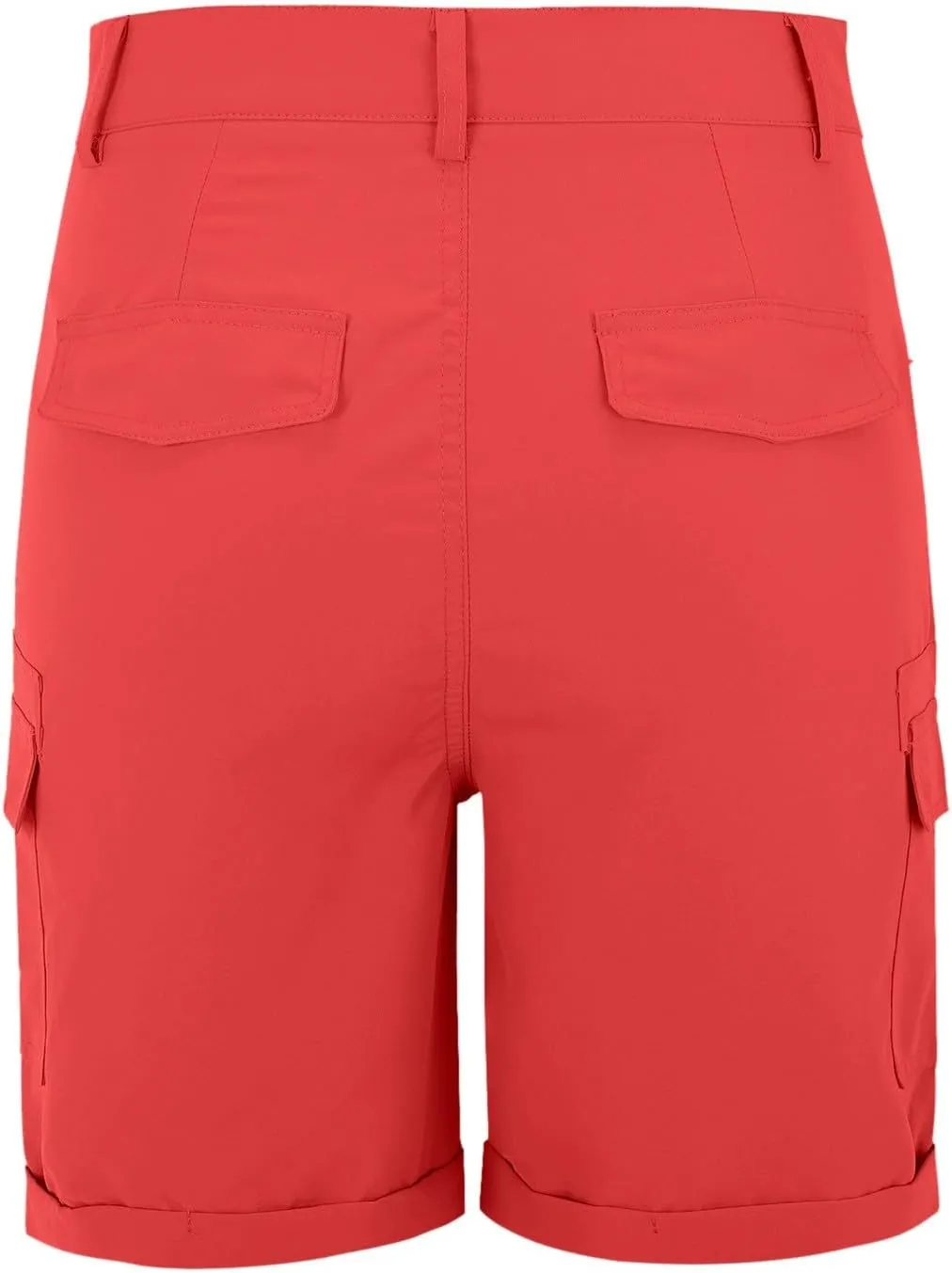 Womens Cargo Shorts Casual 2025 Summer Elastic Solid Shorts Y2K Shorts Slim Fit High Waisted Trendy Streetwear with Pockets