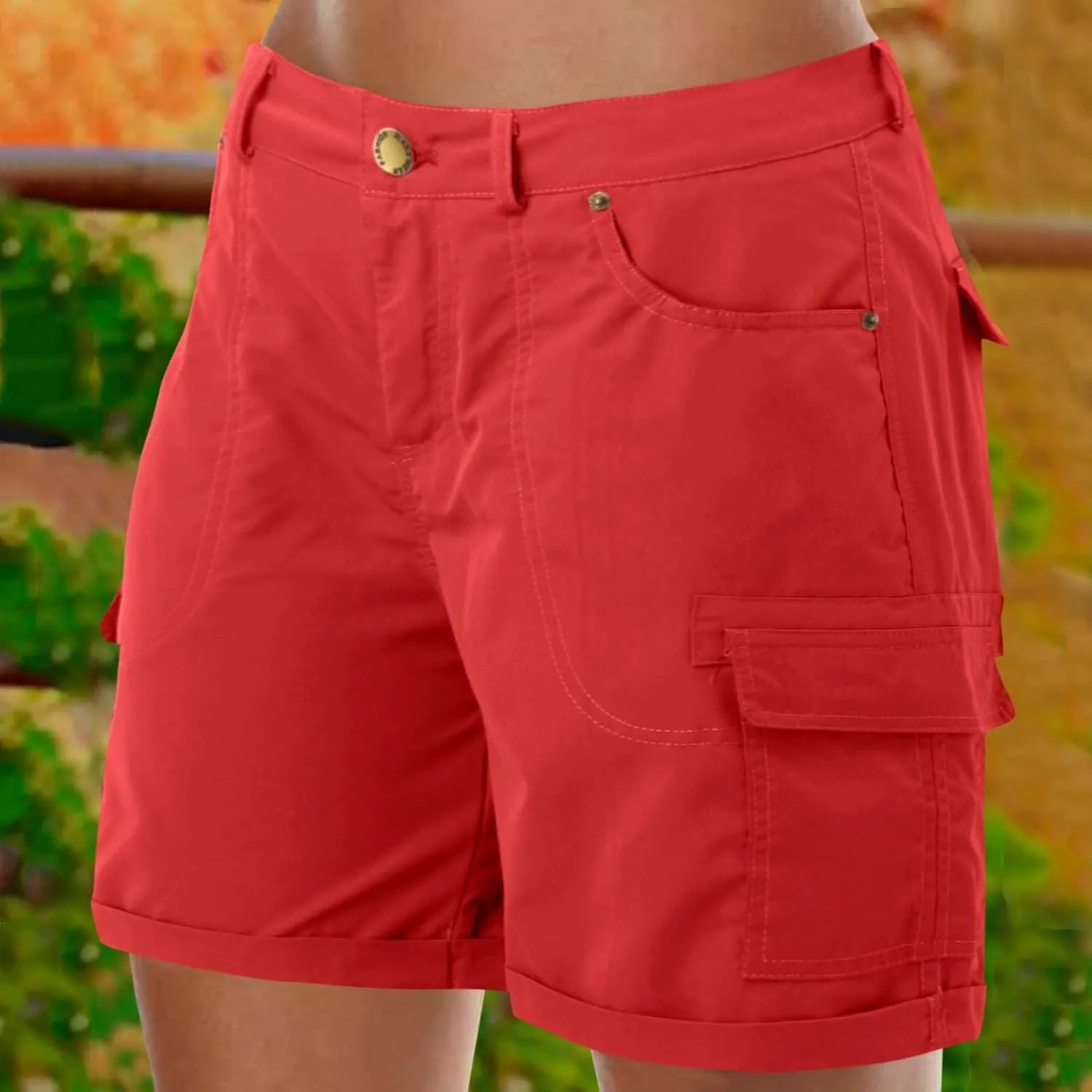 Womens Cargo Shorts Casual 2025 Summer Elastic Solid Shorts Y2K Shorts Slim Fit High Waisted Trendy Streetwear with Pockets