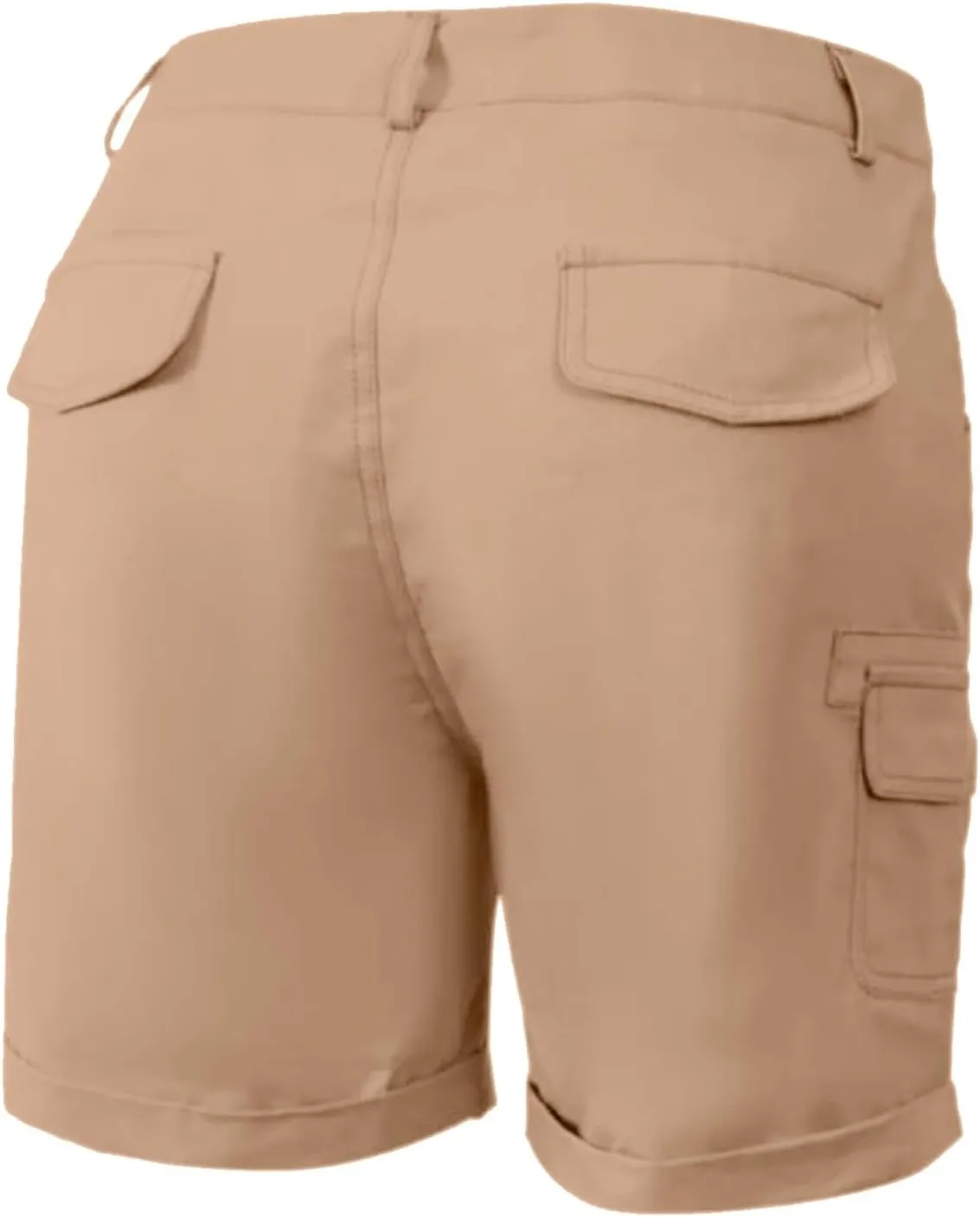 Womens Cargo Shorts Casual 2025 Summer Elastic Solid Shorts Y2K Shorts Slim Fit High Waisted Trendy Streetwear with Pockets