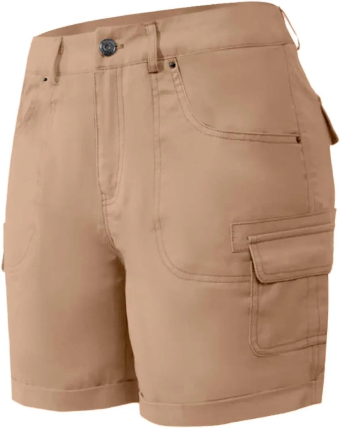 Womens Cargo Shorts Casual 2025 Summer Elastic Solid Shorts Y2K Shorts Slim Fit High Waisted Trendy Streetwear with Pockets