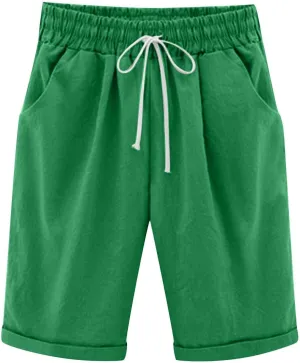 Womens Cotton Sweat Shorts Casual 2024 Summer Loose Athletic Short Drawstring Waist Lounge Running Shorts with Pockets