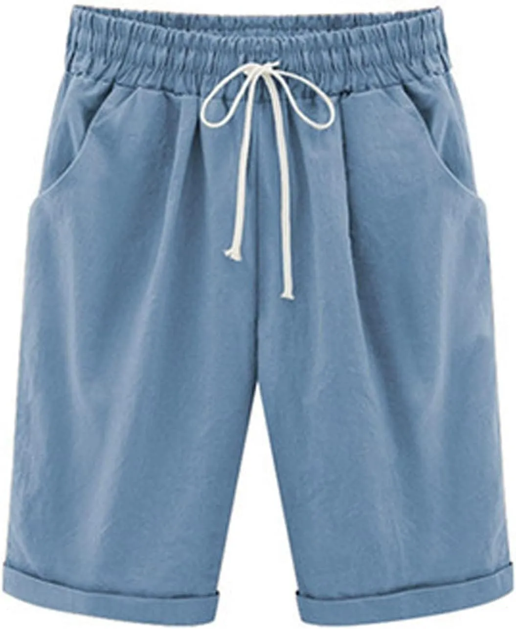 Womens Cotton Sweat Shorts Casual 2024 Summer Loose Athletic Short Drawstring Waist Lounge Running Shorts with Pockets