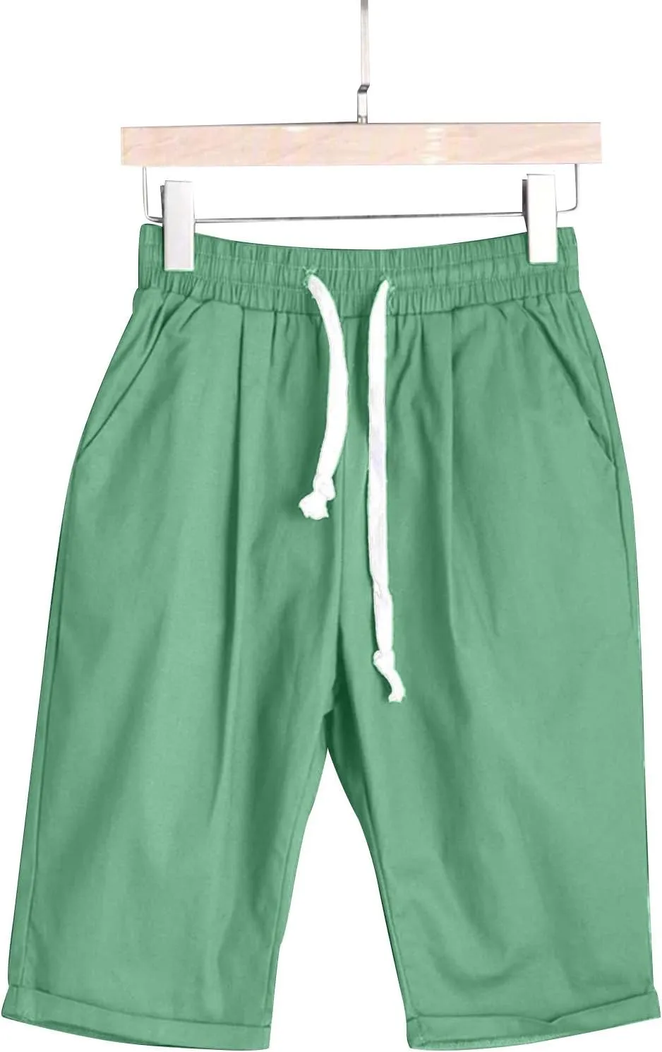 Womens Cotton Sweat Shorts Casual 2024 Summer Loose Athletic Short Drawstring Waist Lounge Running Shorts with Pockets