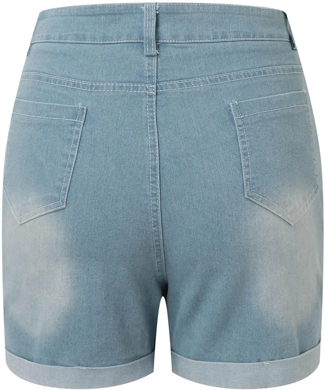 Women's Denim Shorts High Waisted Stretchy Casual Summer Cutoff Jean Shorts 2024 Trendy Folded Hem Hot Shorts