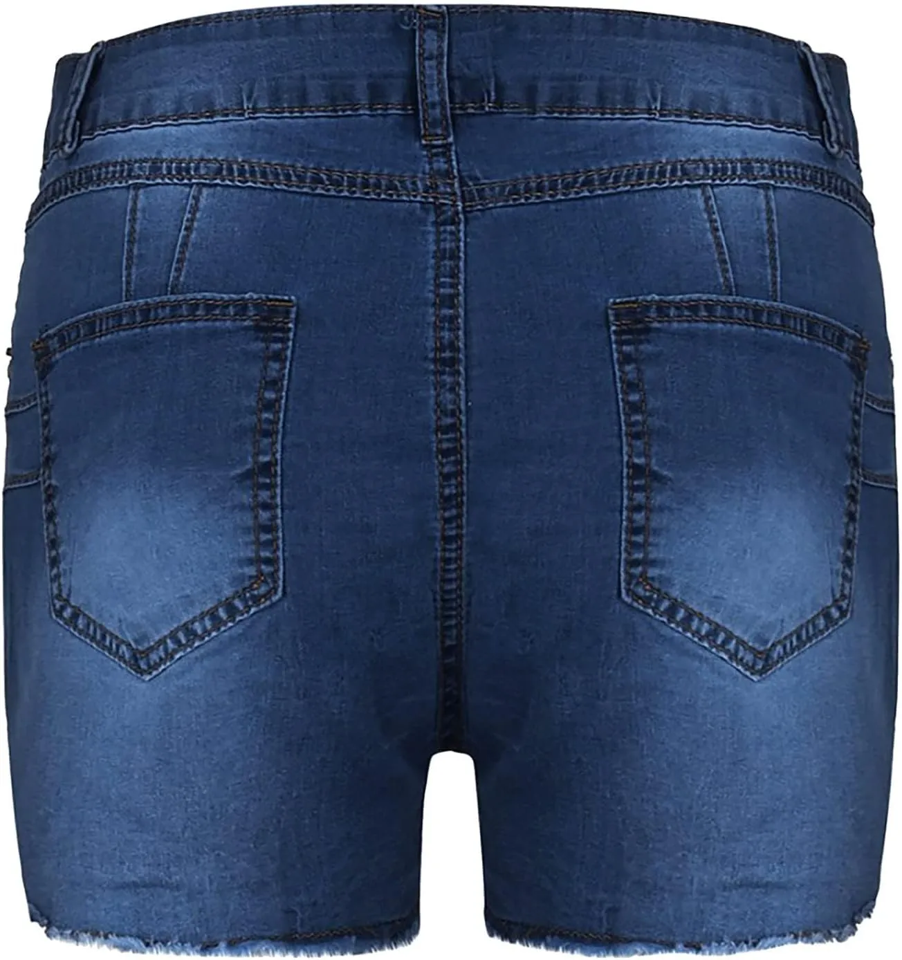 Women's High Waist Denim Shorts High Waisted Distressed Denim Shorts Plus Size Beach Casual Summer Denim Shorts
