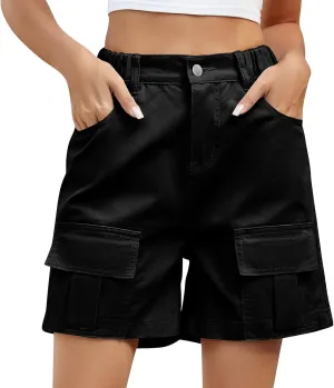 Womens Jean Shorts High Waisted Stretchy Ripped Denim Shorts 2024 Summer High Waist Distressed Denim Shorts Plus Size