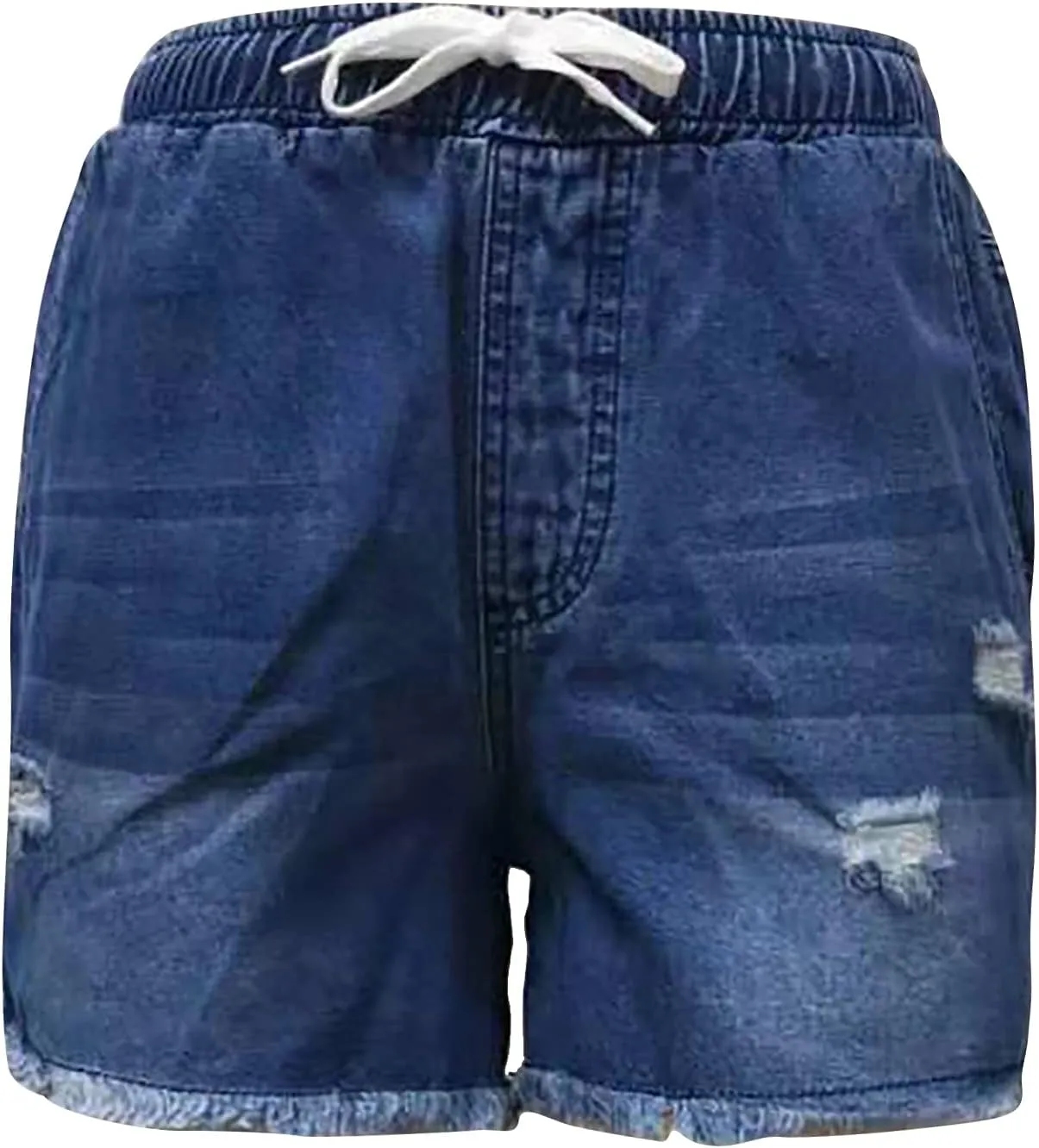 Womens Jean Shorts High Waisted Stretchy Ripped Denim Shorts 2024 Summer High Waist Distressed Denim Shorts Plus Size
