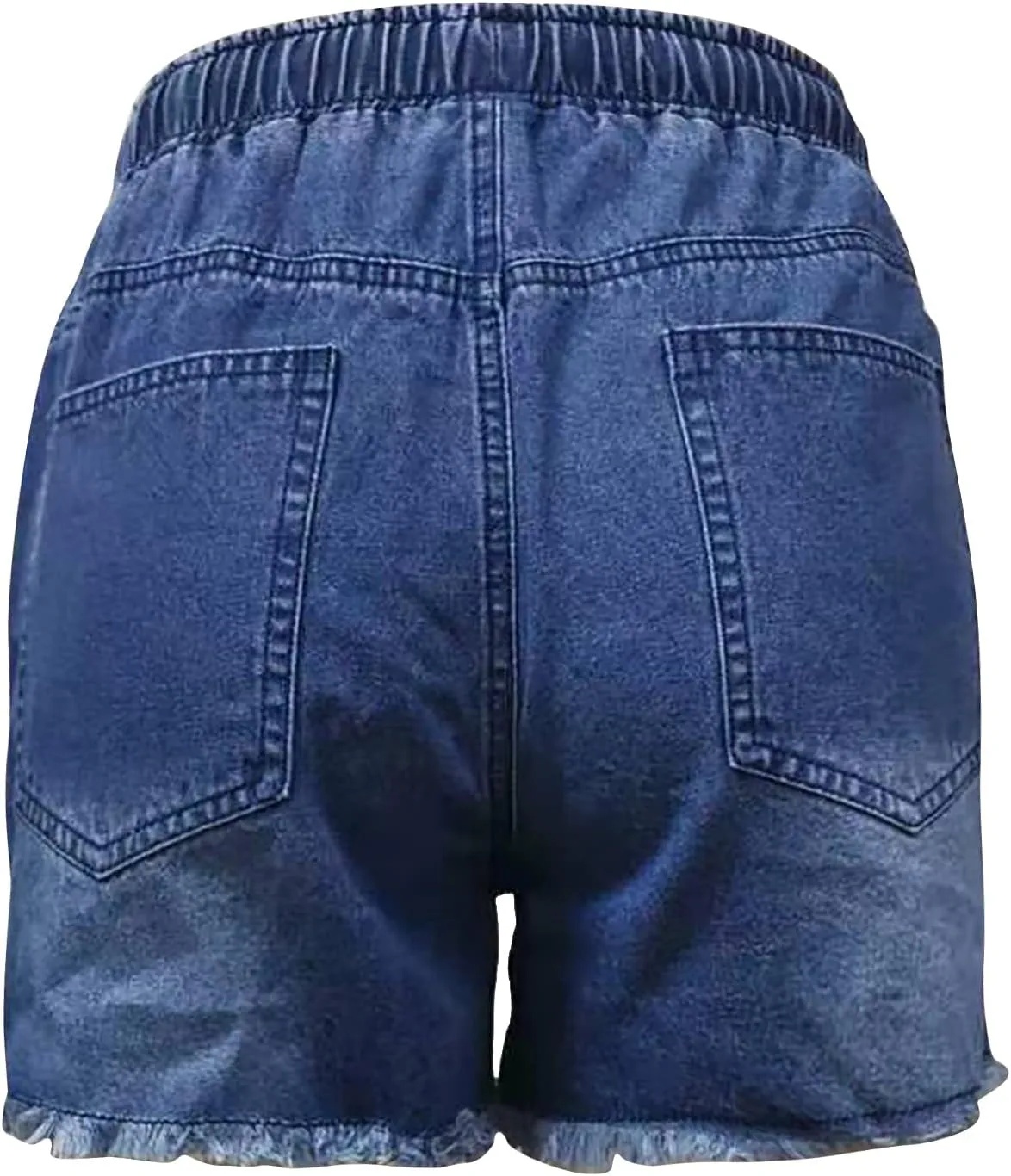 Womens Jean Shorts High Waisted Stretchy Ripped Denim Shorts 2024 Summer High Waist Distressed Denim Shorts Plus Size
