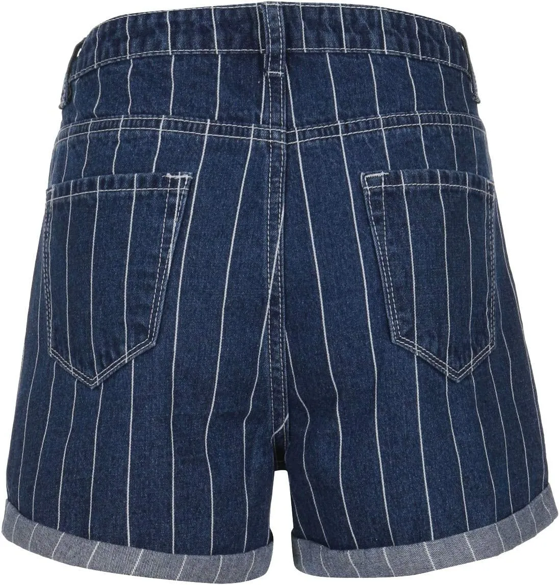 Women's Juniors Vintage Summer Denim High Waisted Folded Hem Slim Sexy Jeans Shorts