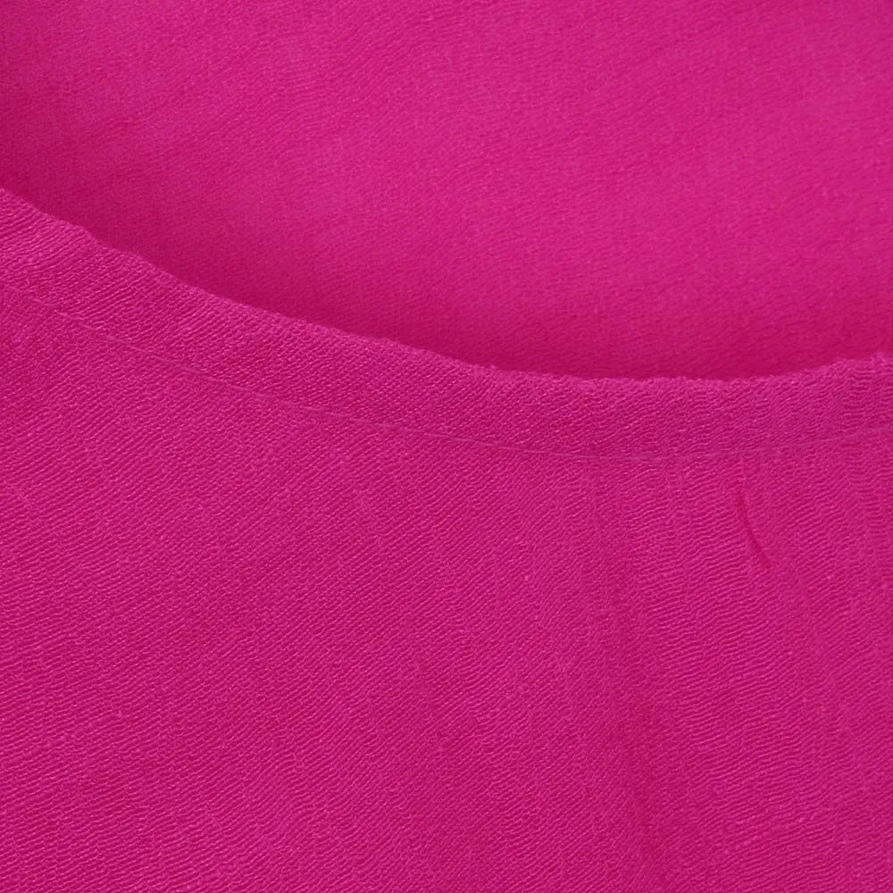 Womens Short Sleeve Cotton Linen Shirts Casual Crew Neck Comfy T-Shirts Embroidery Loose Summer Tee Shirts