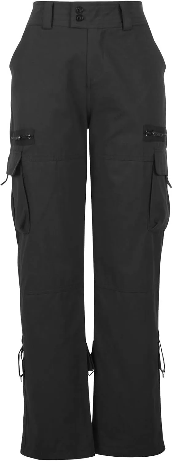 Womens Straight Leg Trousers Elastic Waist Loose Pants with Side Pocket Casual Sports Outdoor Fashion Wide Long Pants