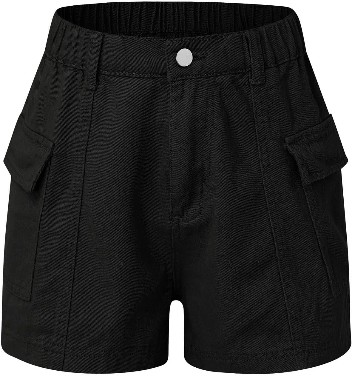 Women's Summer High Waisted Denim Shorts Folded Hem Casual Short Jeans with Pockets