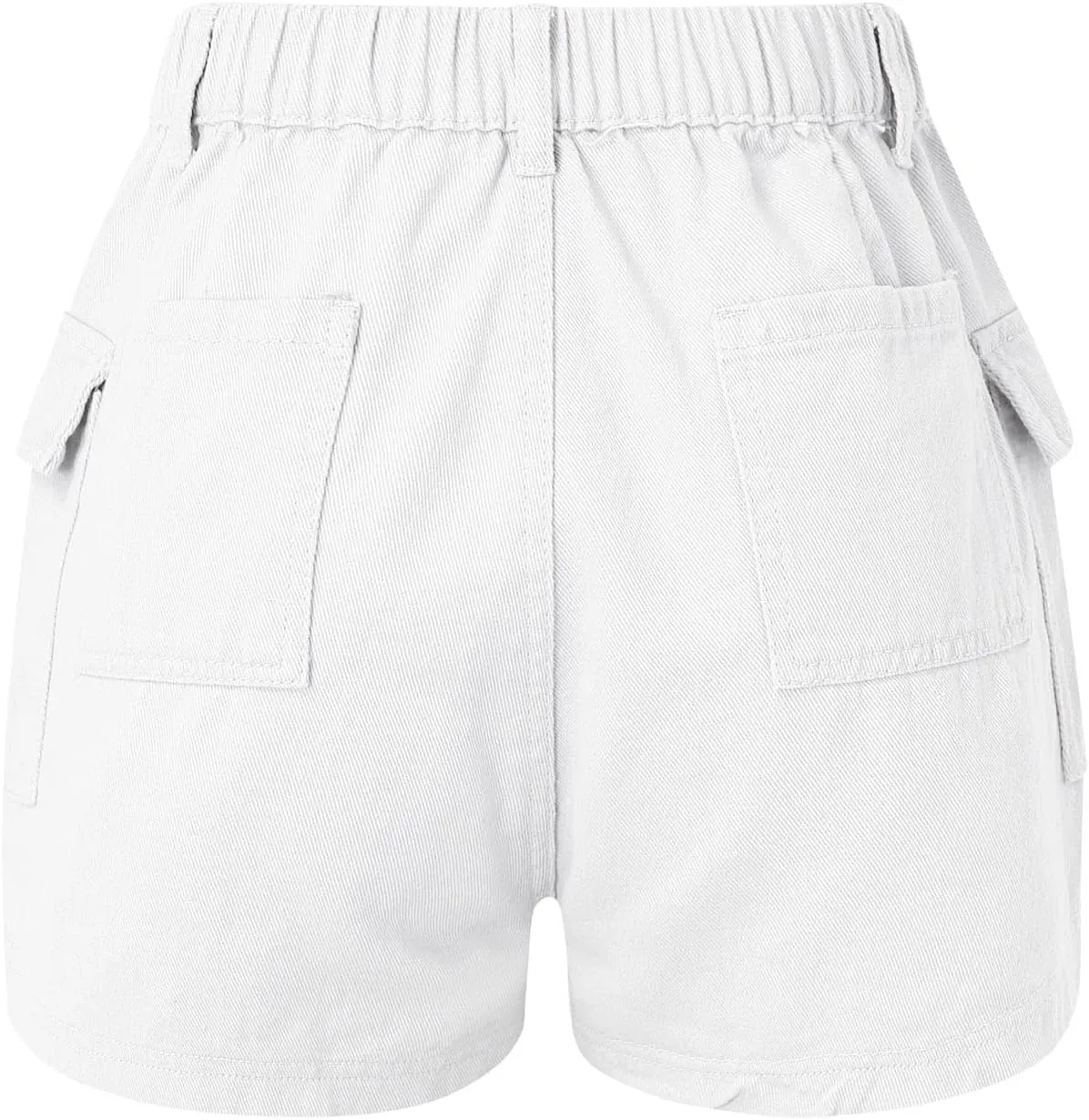 Women's Summer High Waisted Denim Shorts Folded Hem Casual Short Jeans with Pockets
