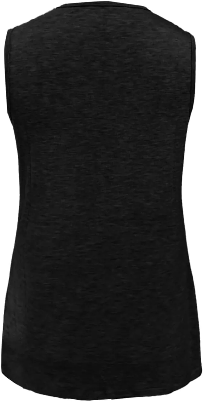 Womens Summer Tank Top Solid Color 2025 Vacation Sleeveless V Neck Loose Tee Beach Clothes Fashion Outfits