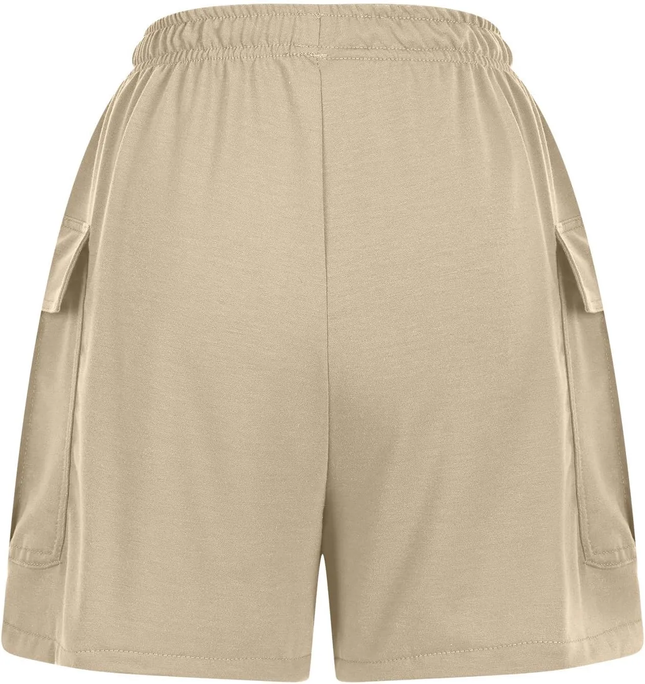 Women's Sweat Shorts High Waisted Athletic Shorts Summer Casual Loose Fit Elastic Waist Cargo Shorts with Pockets