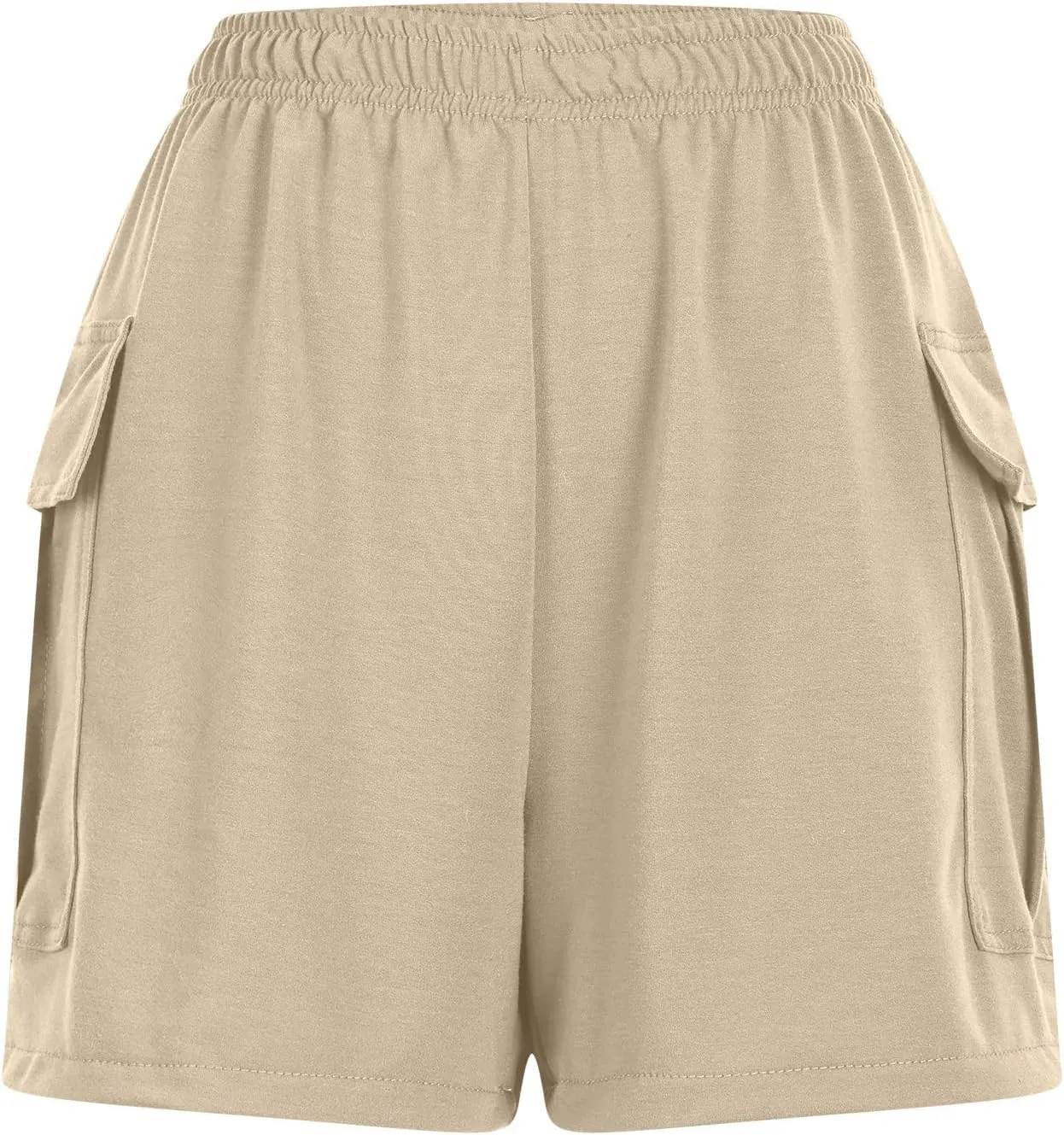 Women's Sweat Shorts High Waisted Athletic Shorts Summer Casual Loose Fit Elastic Waist Cargo Shorts with Pockets