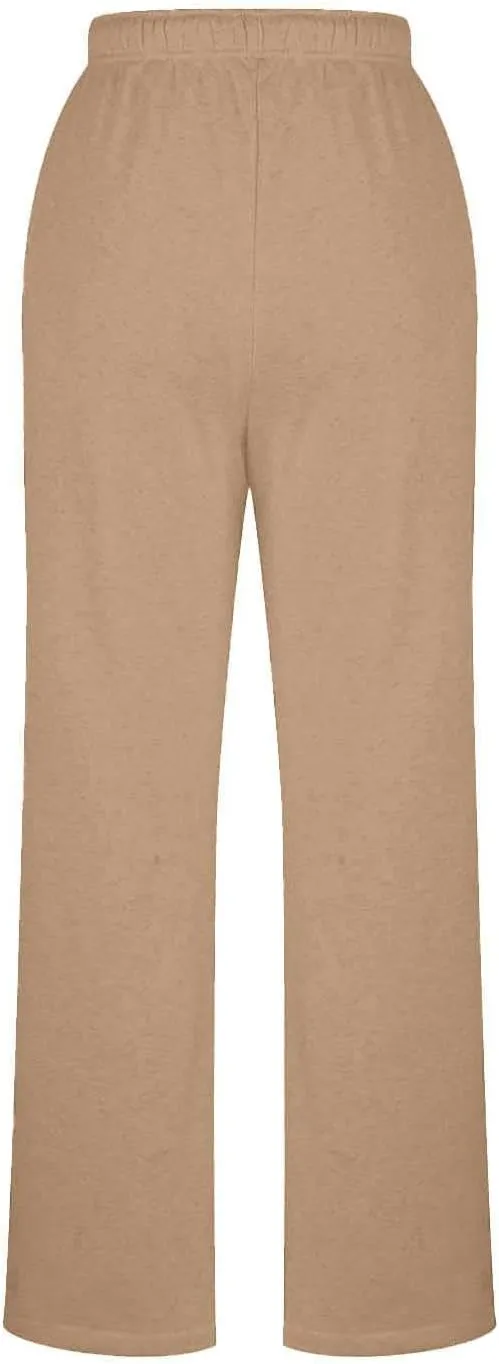 Women's Wide Leg Sweatpants Fleece Lined Baggy Straight Leg Lounge Pants Spring Fall Outfits Athletic Joggers