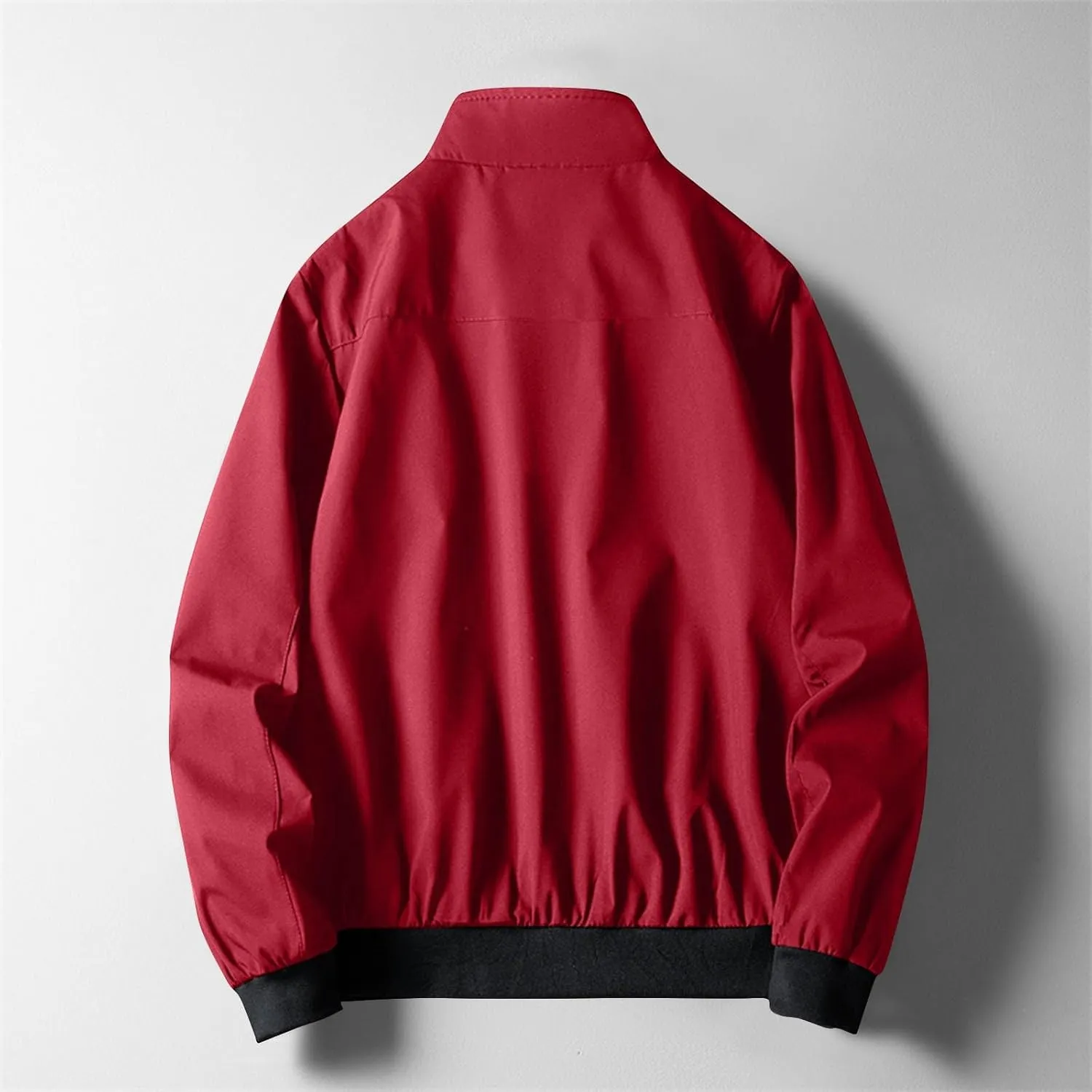 Xiaojmake Lightweight Sportswear Bomber Jackets for Men Full Zip Varsity Jackets Fall Casual Fit Warm Coats with Pockets