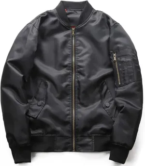 XIAXOGOOL Mens Bomber Jackets Lightweight Waterproof Flight Jacket Casual Softshell Fall Varsity Jacket Coat Windbreaker