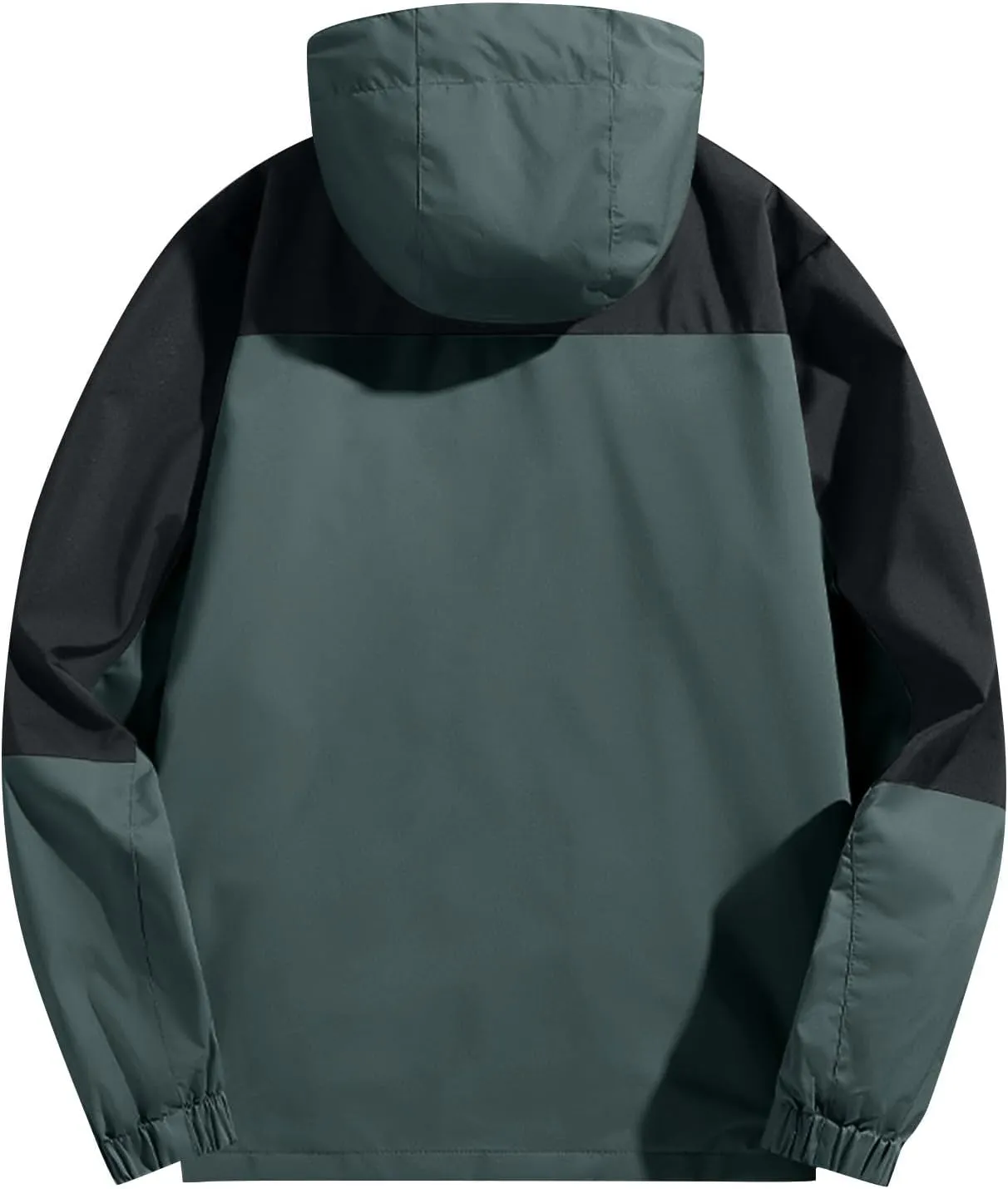 Ymosrh Men's Fashion Windbreaker Jackets Windproof Water Resistant Full Zip Up Outdoor Hiking Fishing Coats, S-6XL