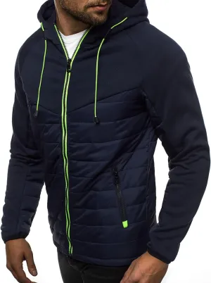 Ymosrh Mens Jackets Casual Camouflage Sports Sweatshirt Long Sleeve Zipper Hooded Jacket Coat Light Rain Jacket