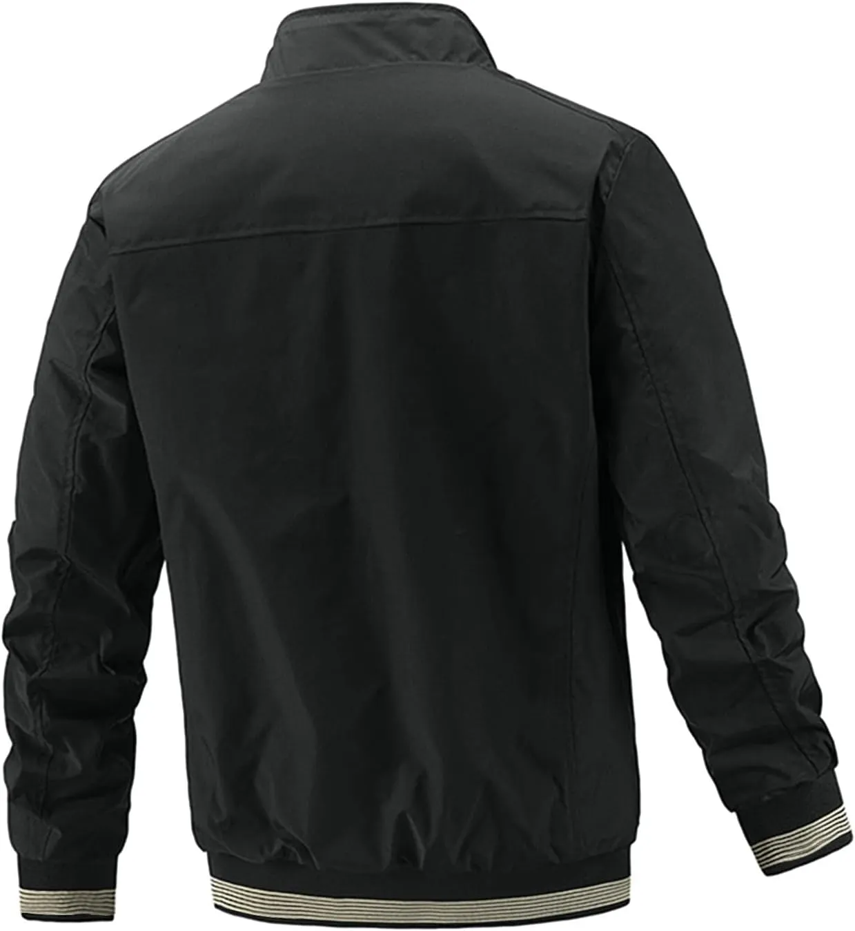 Ymosrh Men's Lightweight Jacket Casual Bomber Jacket Full Zip Windbreaker Jackets Mens, XXL-5XL