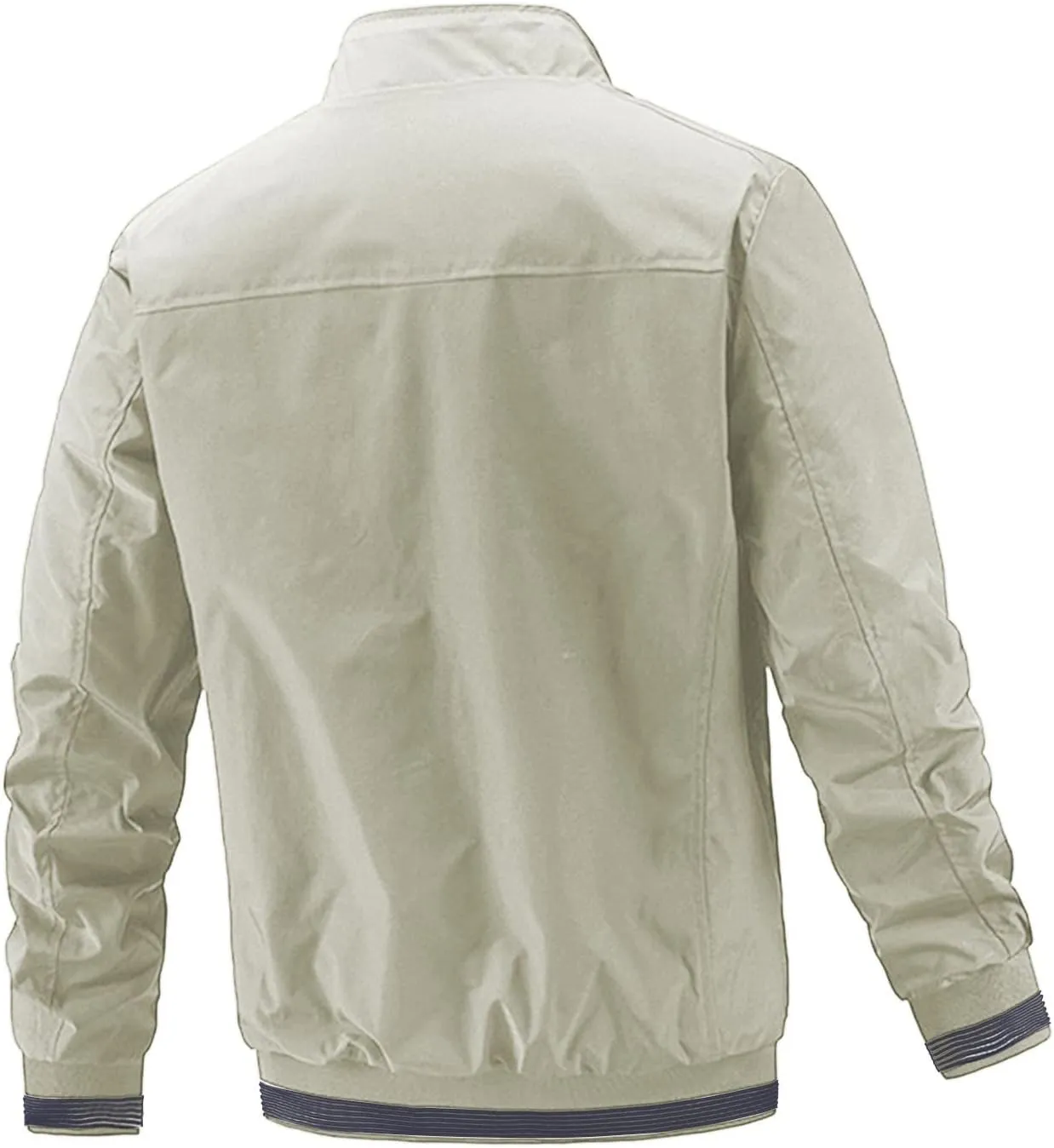 Ymosrh Men's Lightweight Jacket Casual Bomber Jacket Full Zip Windbreaker Jackets Mens, XXL-5XL