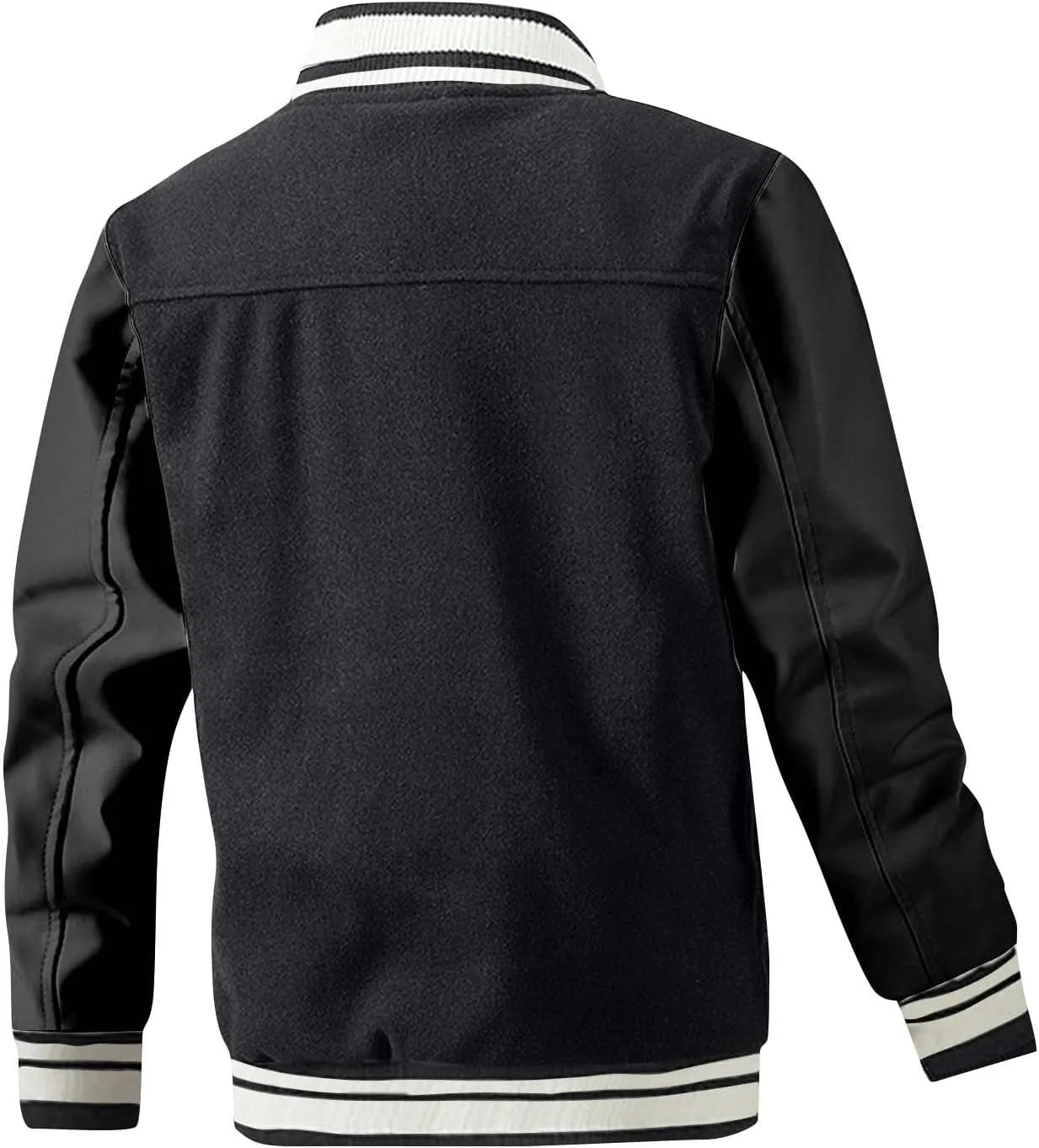Ymosrh Men's Lightweight Jacket Fashion Varsity Jacket Causal Slim Fit Letterman Baseball Bomber Jackets, L-3XL
