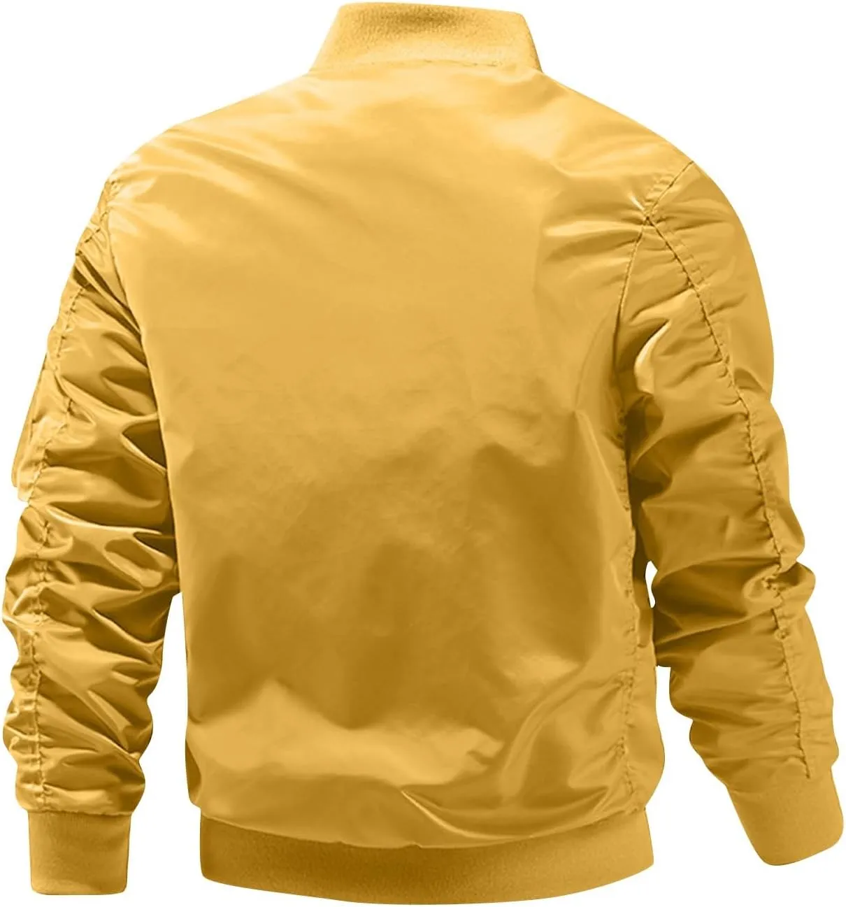 Ymosrh Men's Lightweight Jacket Jacket Casual Fall Winter Windbreaker Bomber Zip Up Coat with Pocket Jacket, XXXL-L6